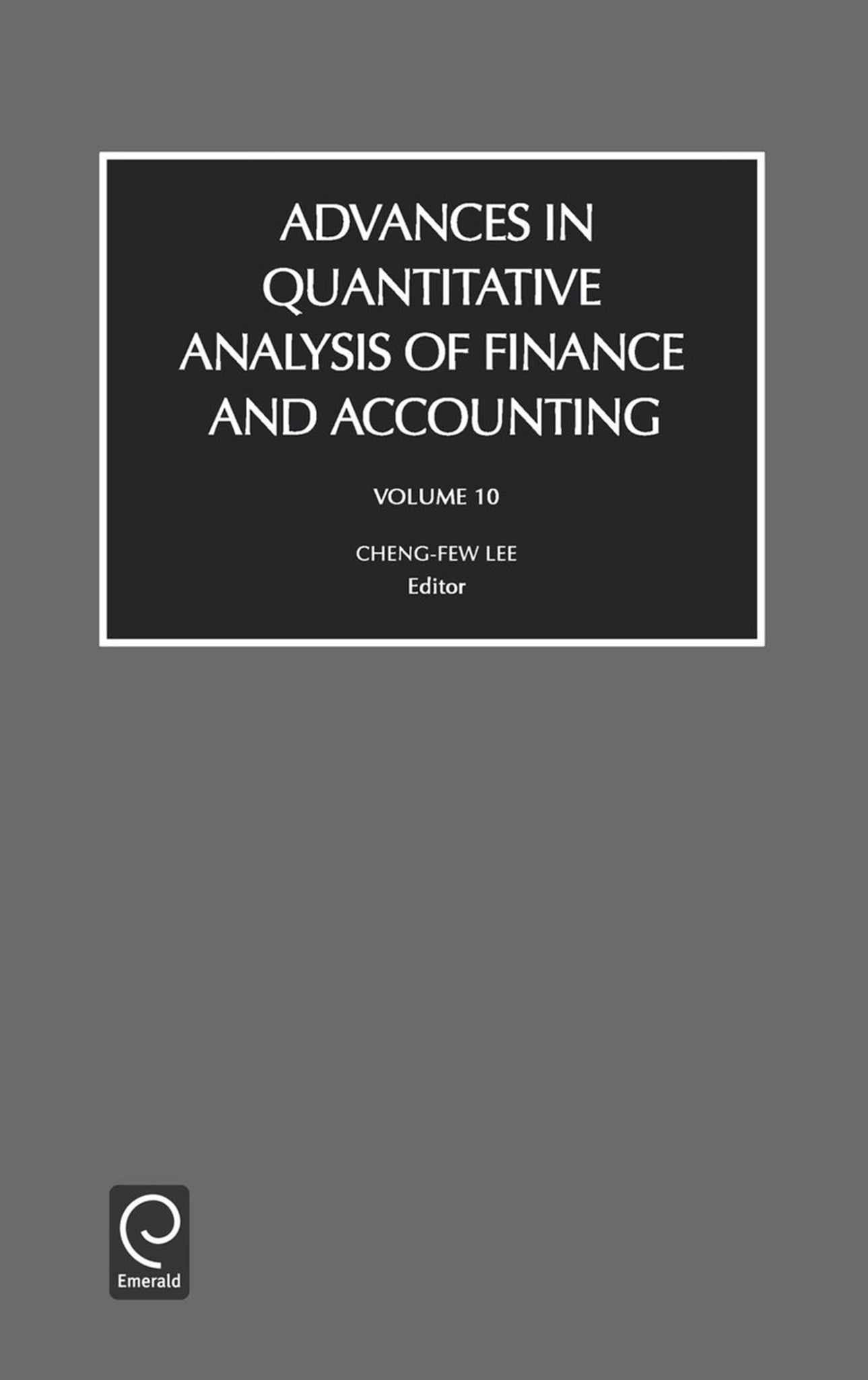 Advances in Quantitive Analysis of Finance and Accounting