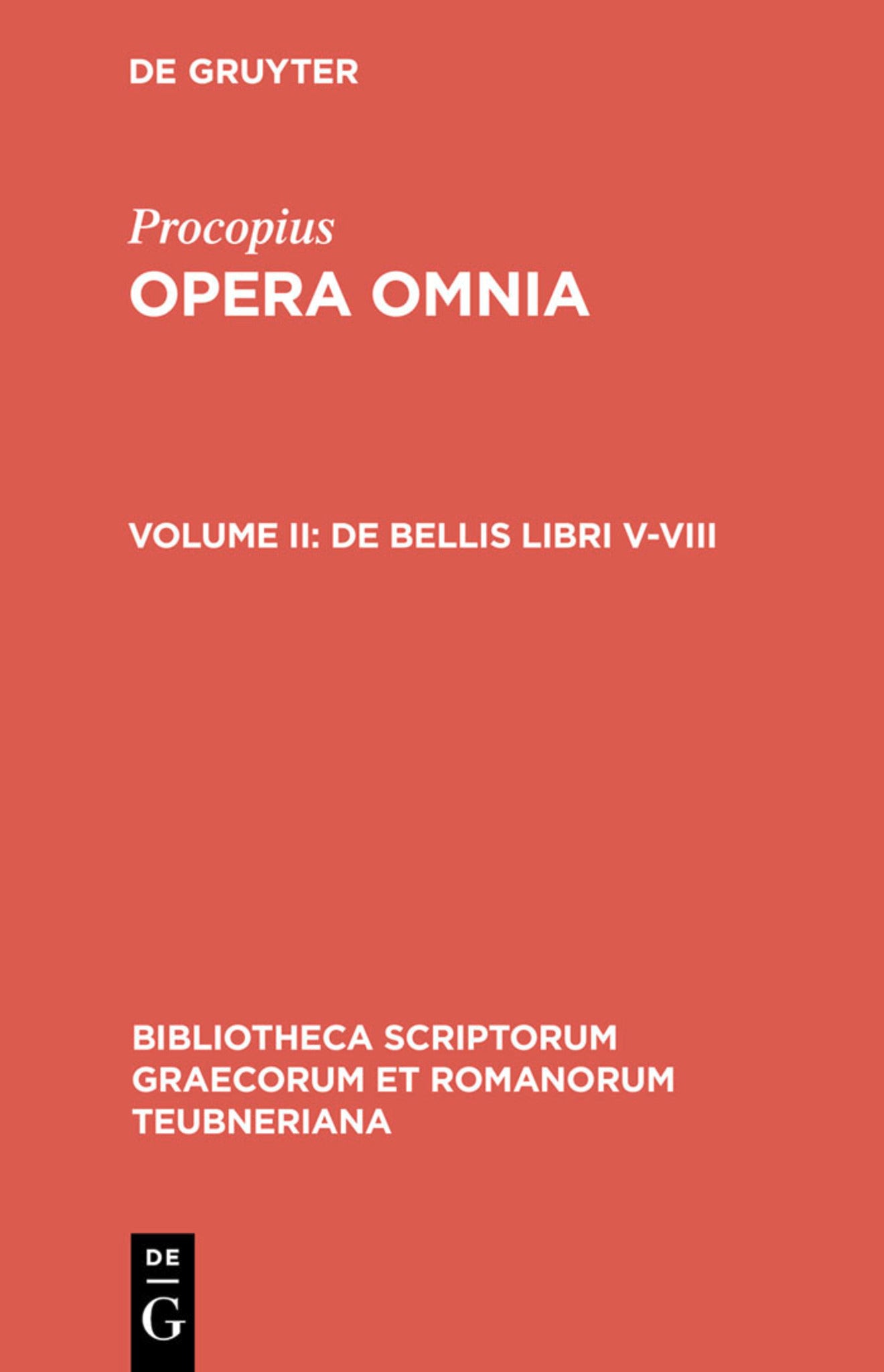 Cover image for De bellis libri V-VIII ISBN 9783598717352