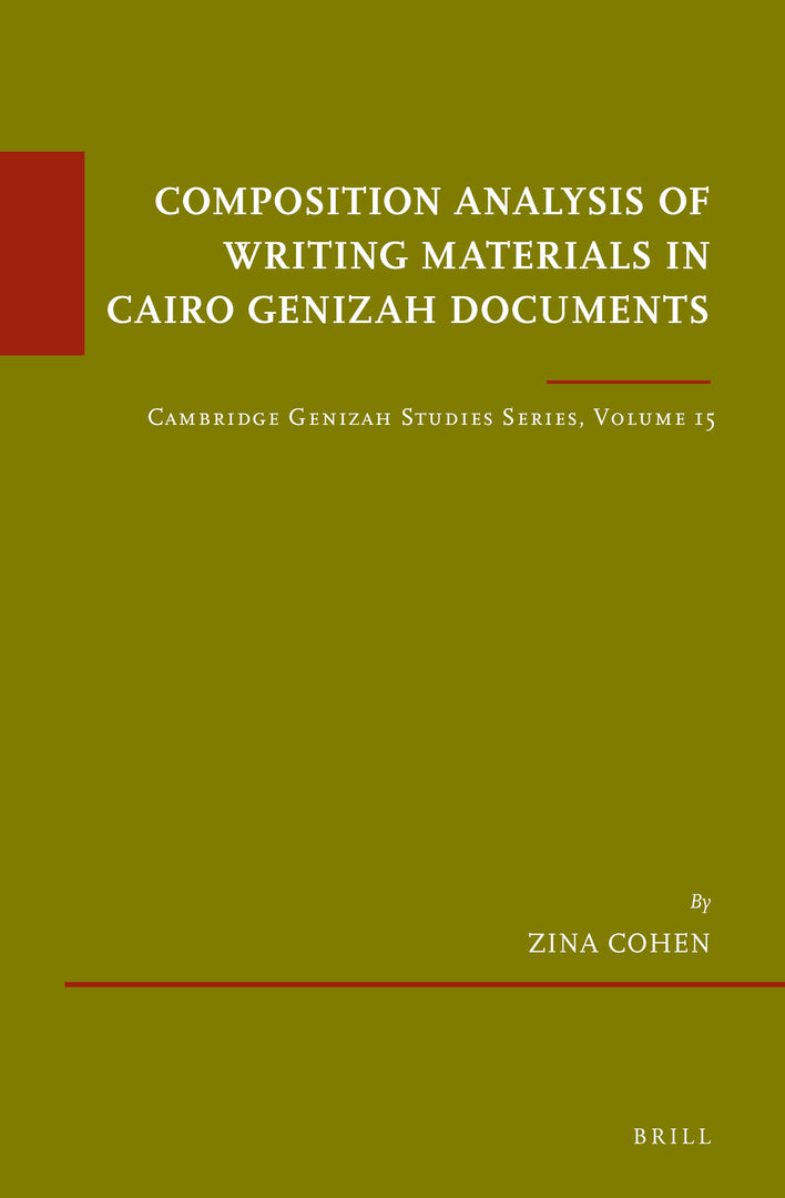 Cover image for Composition Analysis of Writing Materials in Cairo Genizah Documents ISBN 9789004448872