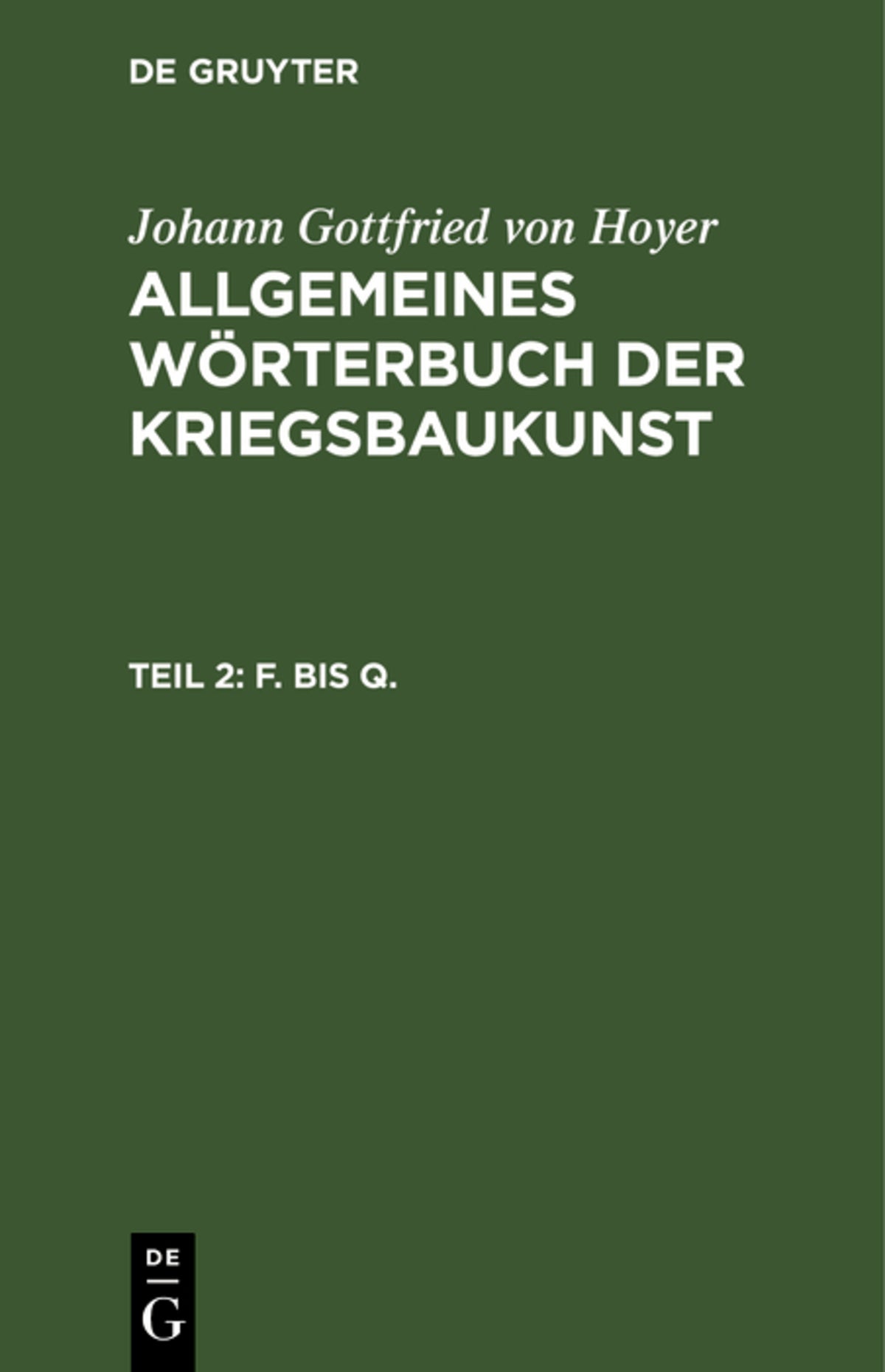 Cover image for F. bis Q. ISBN 9783112513712