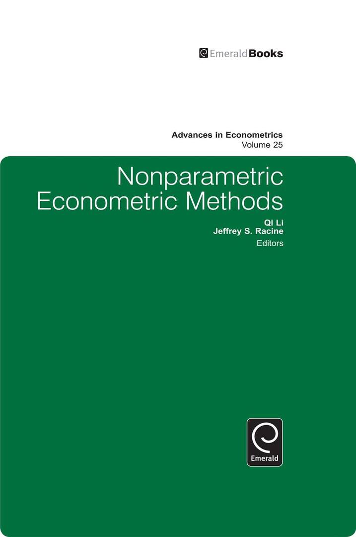 Cover image for Nonparametric Econometric Methods ISBN 9781849506236