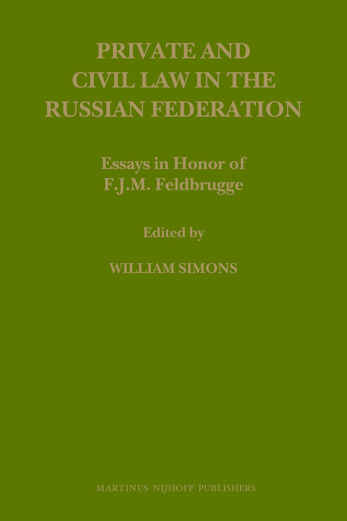 Cover image for Private and Civil Law in the Russian Federation ISBN 9789004155343