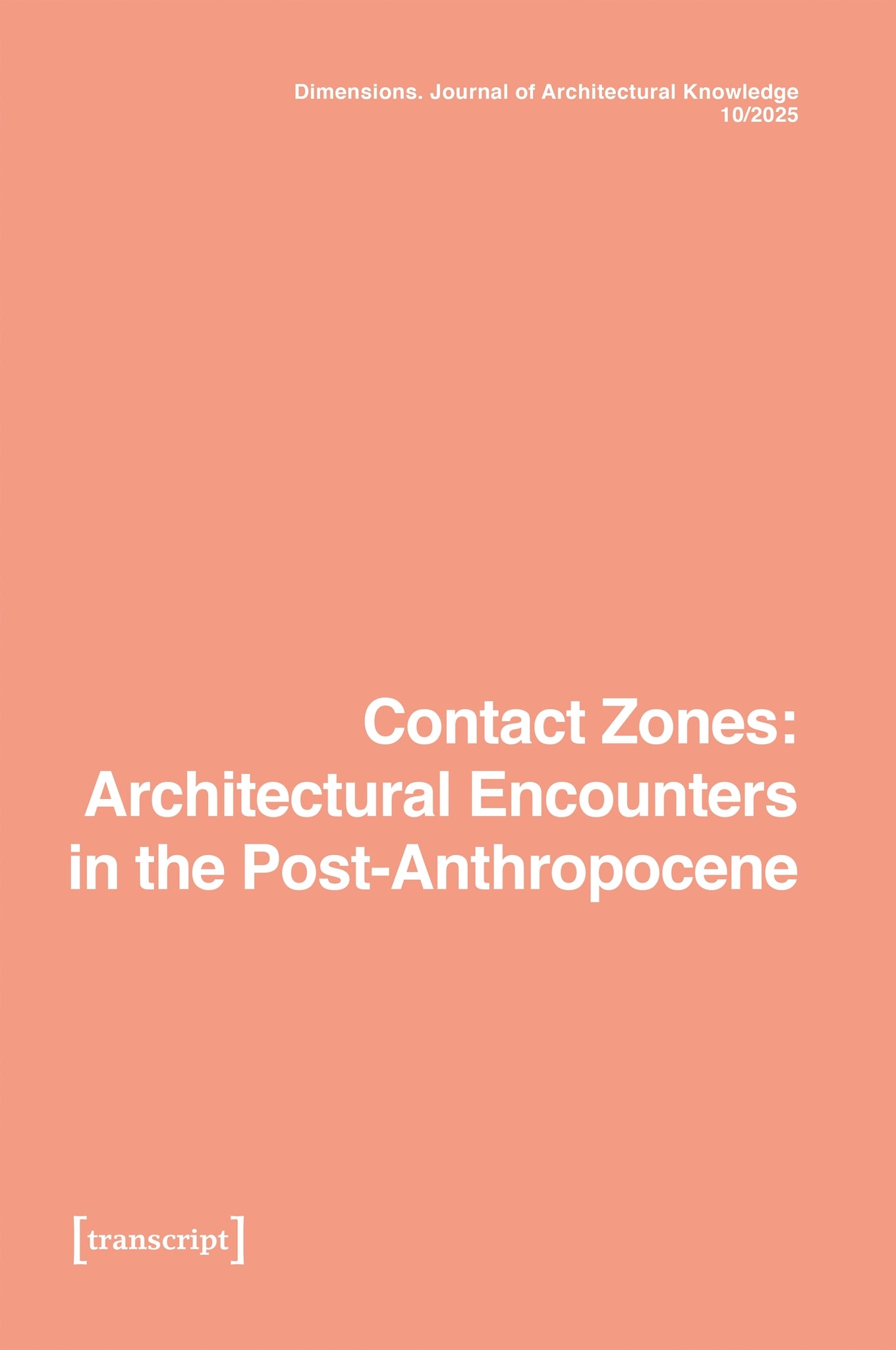 Dimensions. Journal of Architectural Knowledge