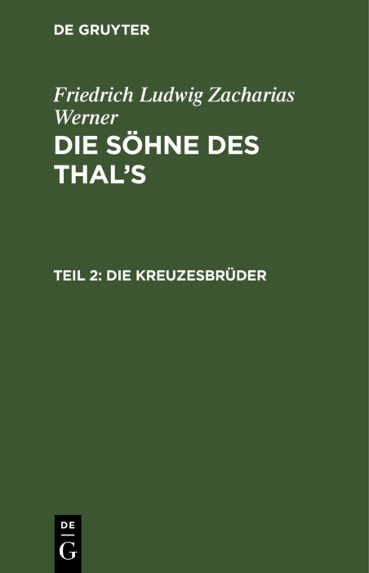 Cover image for Die Kreuzesbrüder ISBN 9783112666753