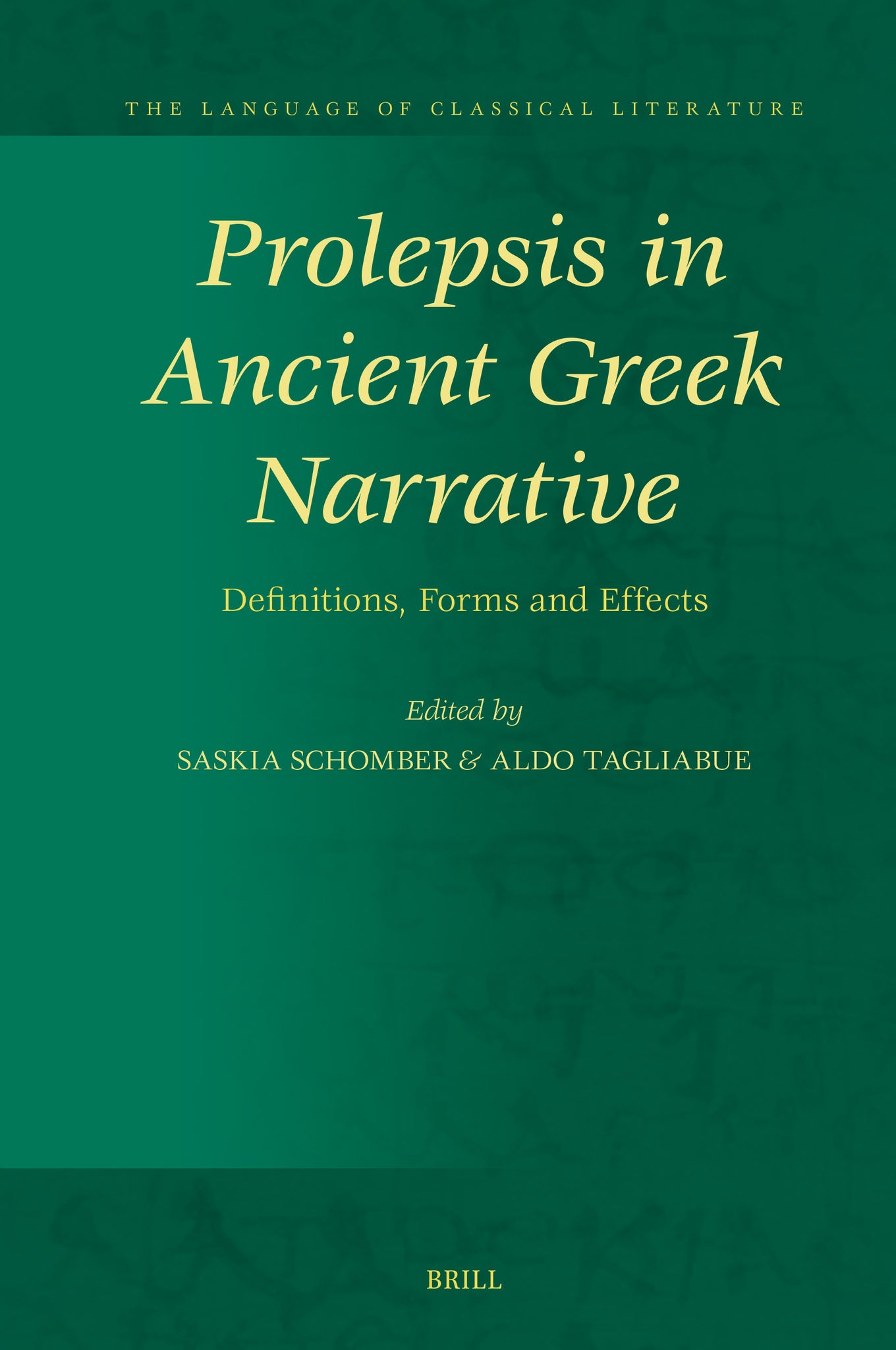Prolepsis in Ancient Greek Narrative