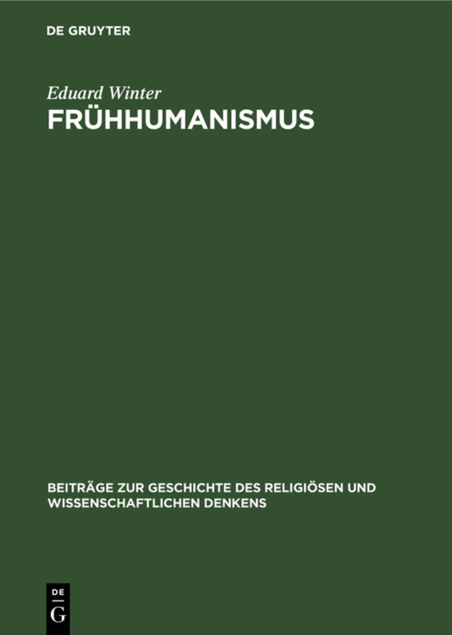 Frühhumanismus