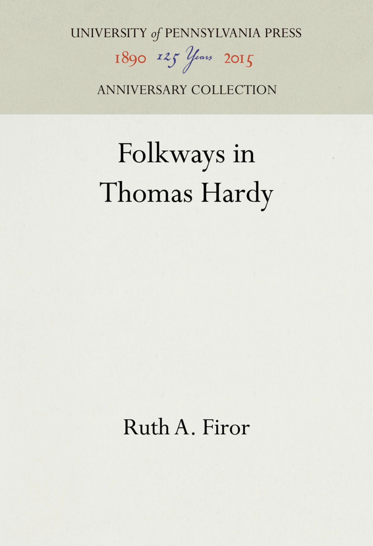 Cover image for Folkways in Thomas Hardy ISBN 9781512811513
