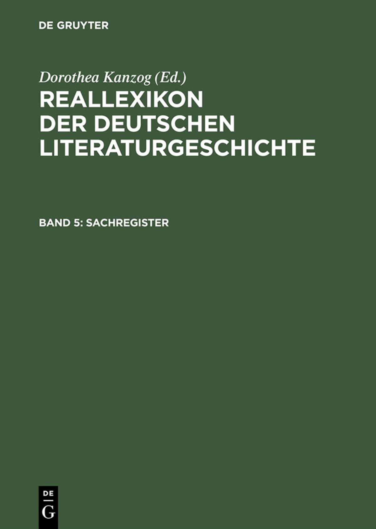 Cover image for Sachregister ISBN 9783110088168