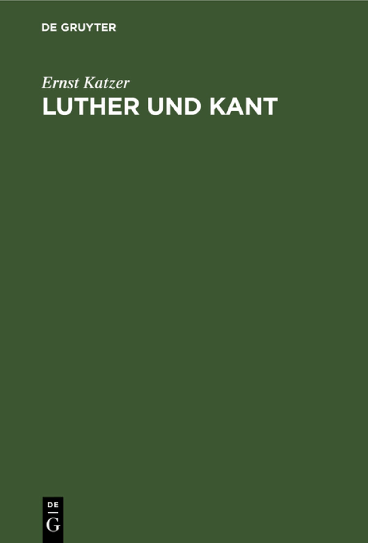Luther und Kant