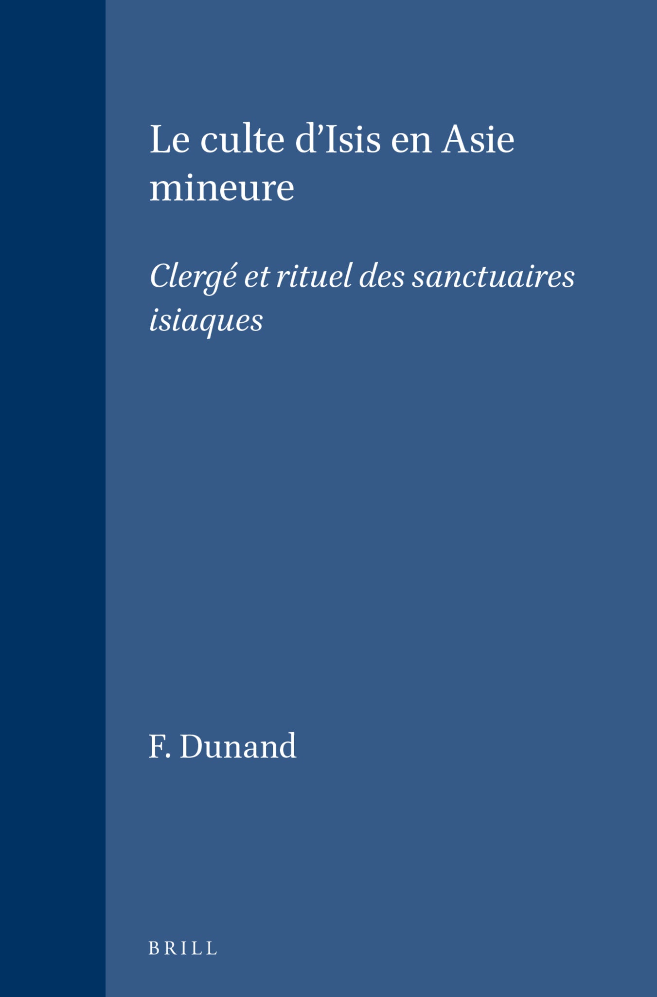 Le culte d'Isis en Asie mineure