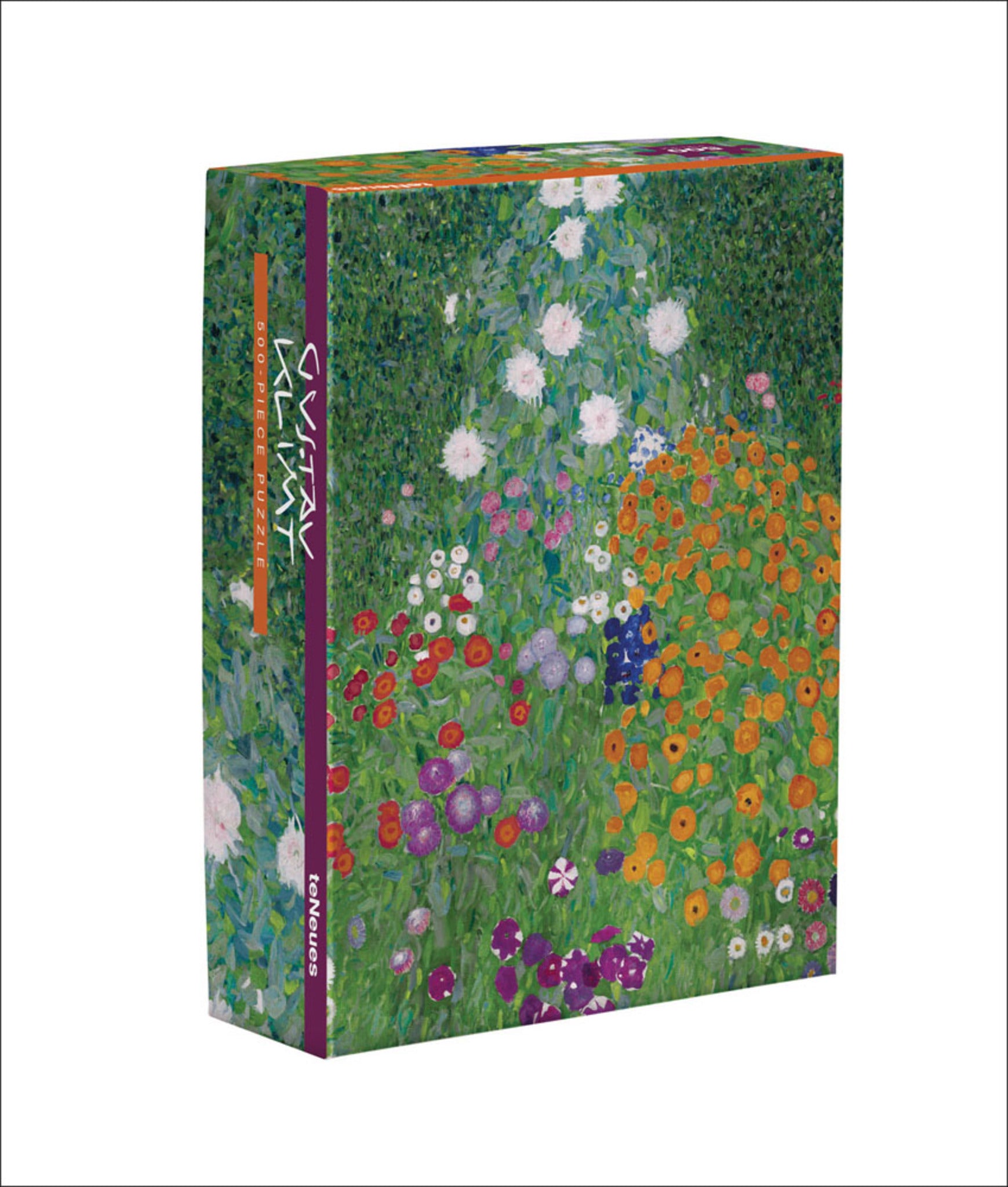 teNeues - Puzzle: Flower Garden by Gustav Klimt, 500-Piece, Full Color Artwork, Compact Box, 14 x 19 in