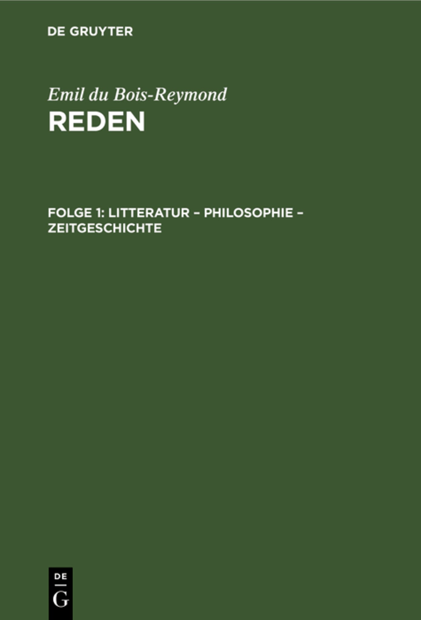 Litteratur – Philosophie – Zeitgeschichte