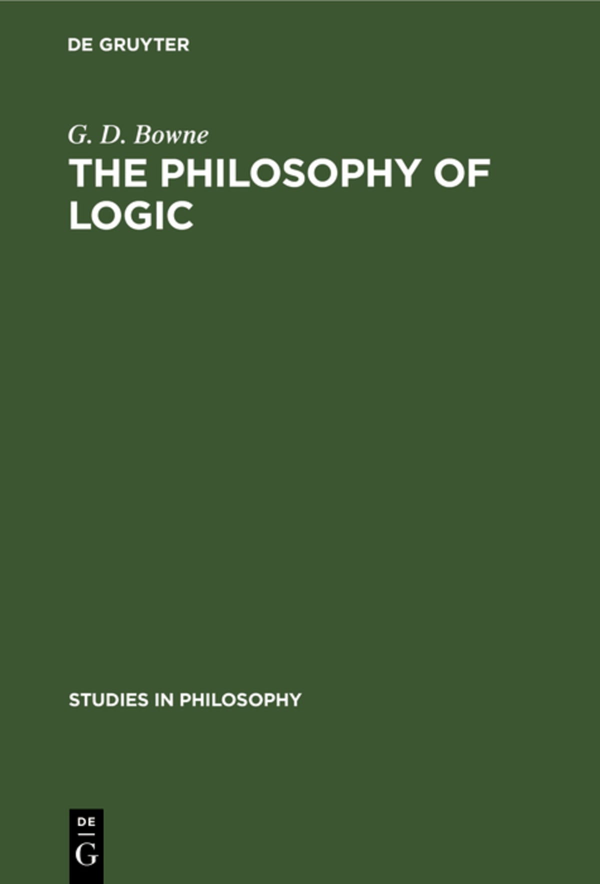 Cover image for The Philosophy of Logic ISBN 9783112307281