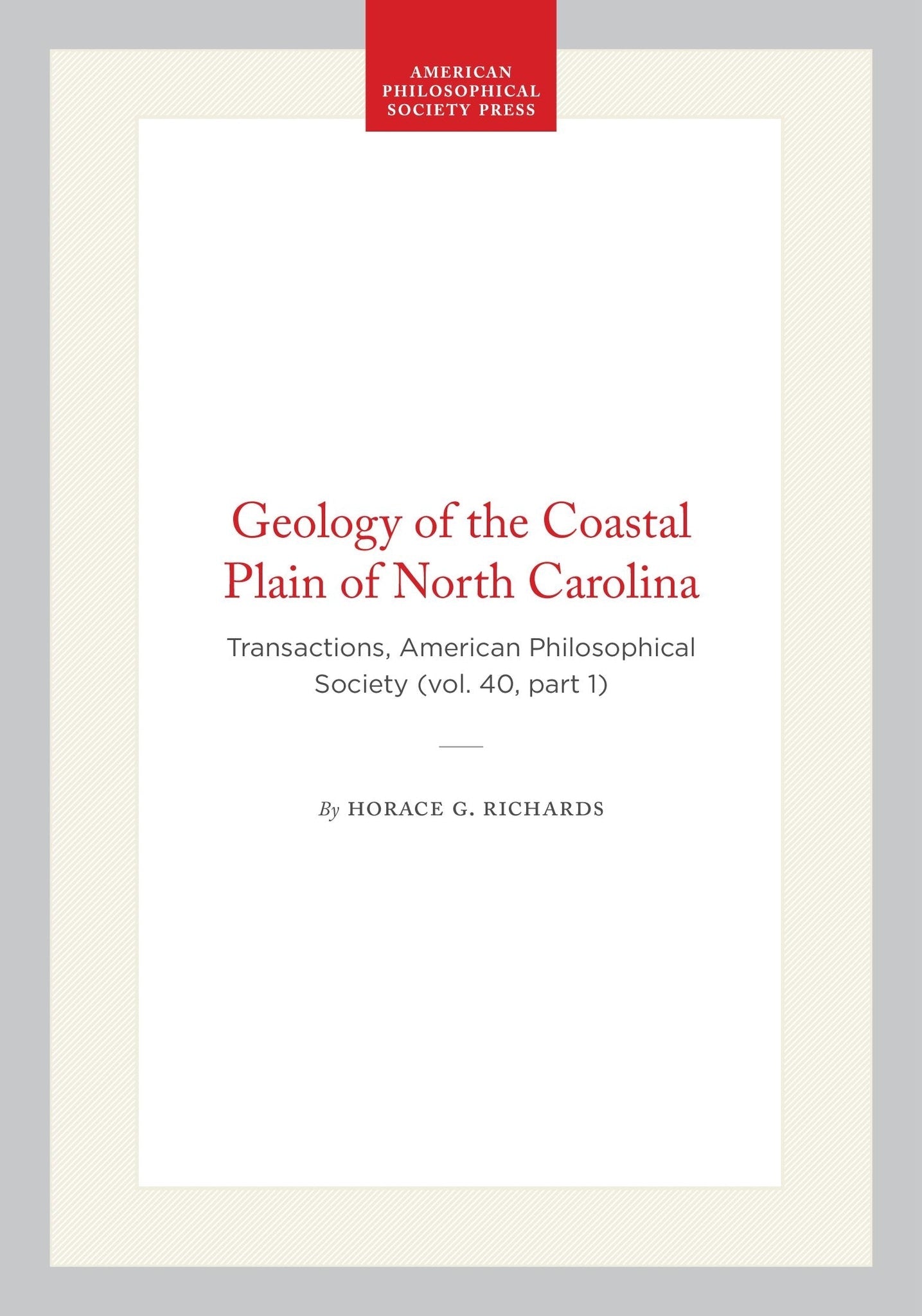 Geology of the Coastal Plain of North Carolina