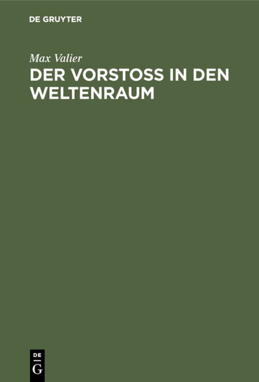 Der Vorstoss in den Weltenraum