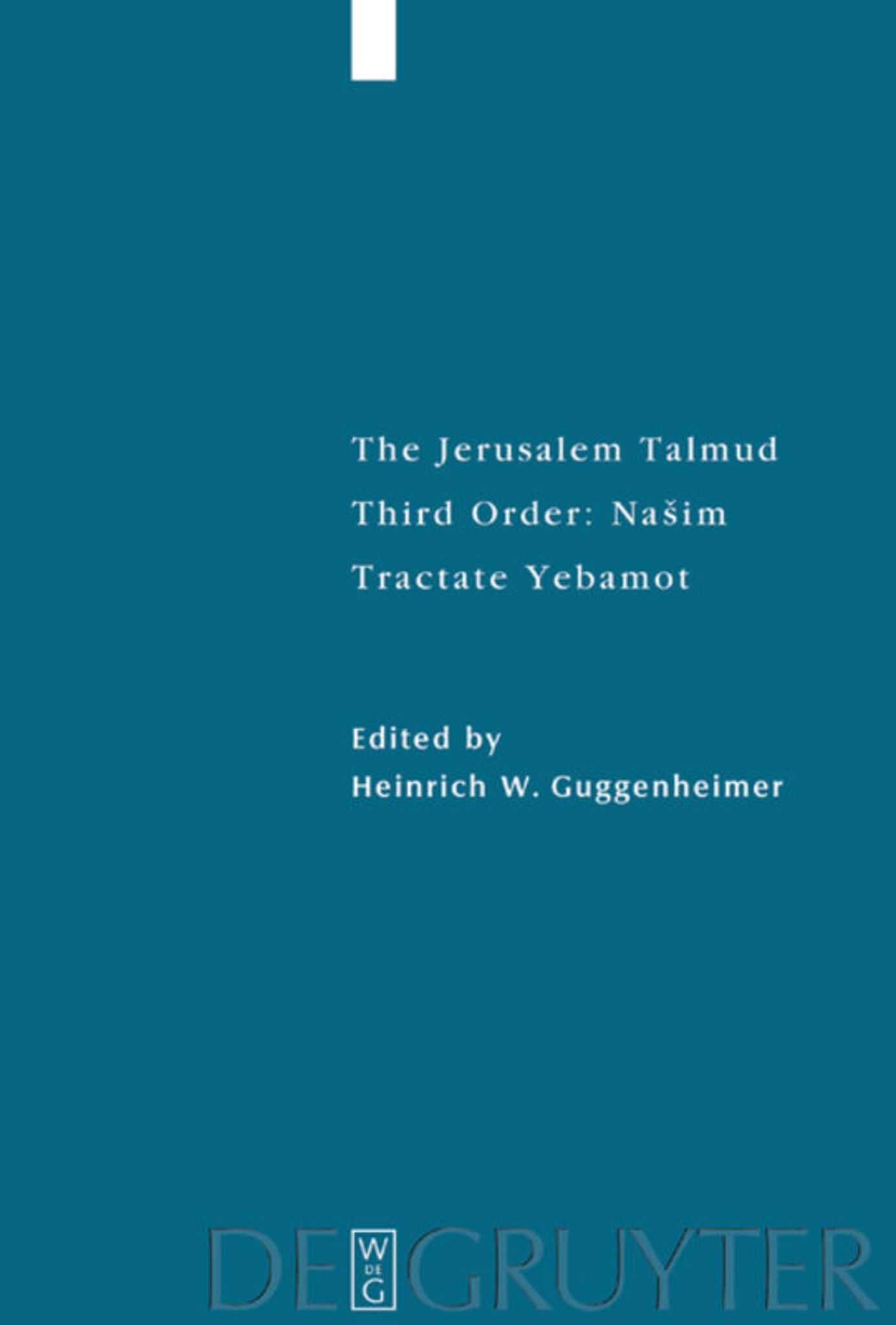 Cover image for Tractate Yebamot ISBN 9783110182910