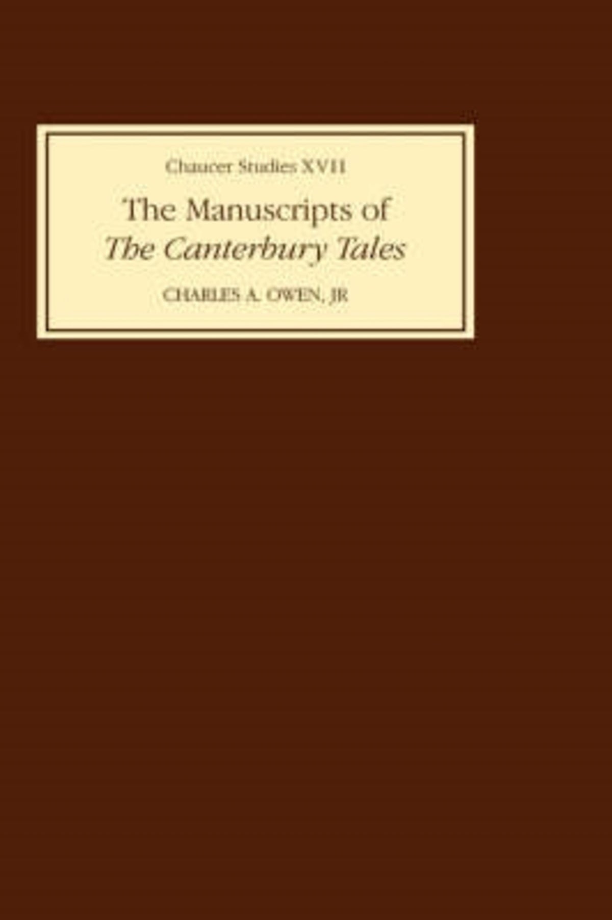 Cover image for The Manuscripts of the Canterbury Tales ISBN 9780859913348