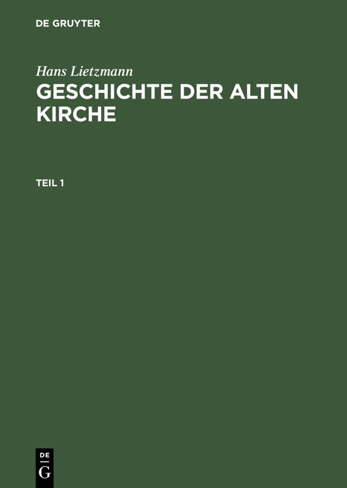 Cover image for Geschichte der Alten Kirche ISBN 9783110046250