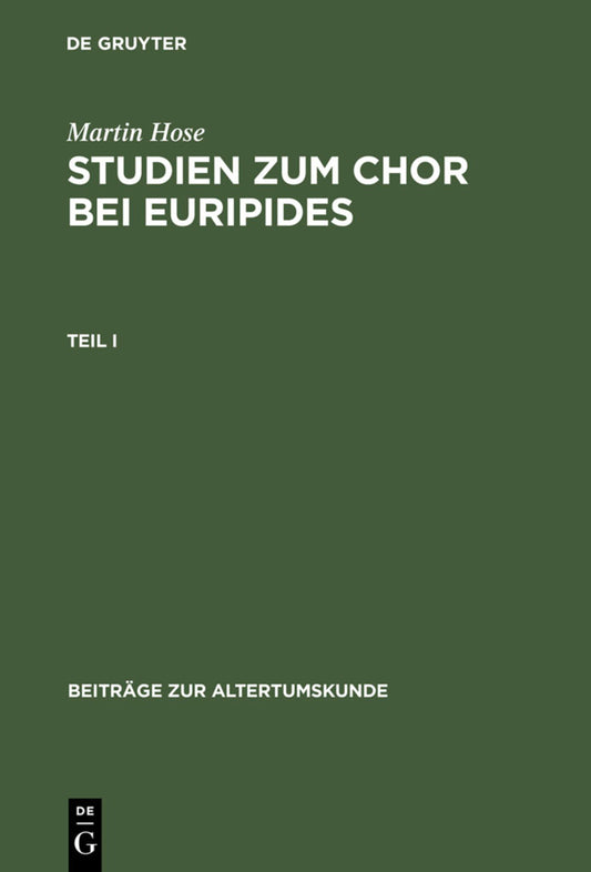Studien zum Chor bei Euripides