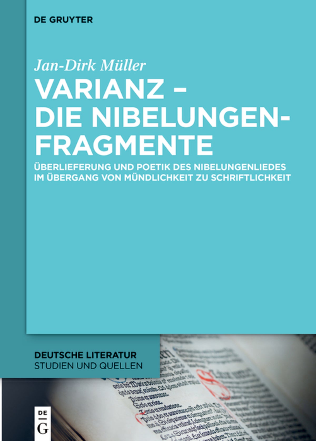 Cover image for Varianz – die Nibelungenfragmente ISBN 9783110994902