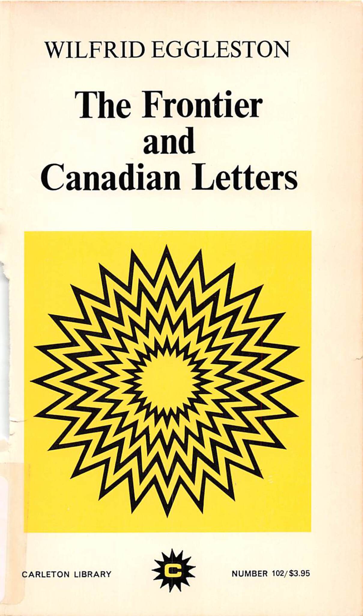 Cover image for The Frontier and Canadian Letters ISBN 9780773595521
