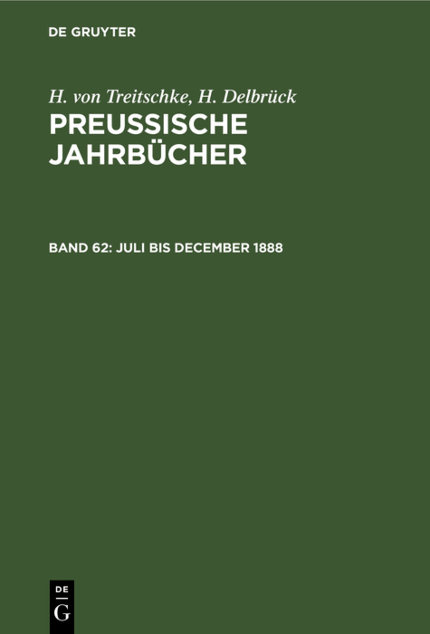 Juli bis December 1888