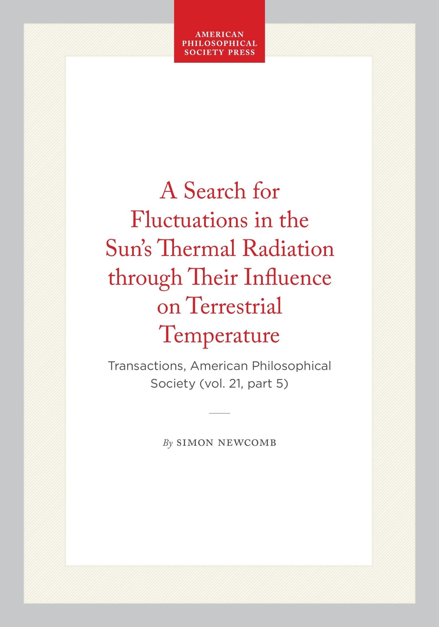 A Search for Fluctuations in the Sun's Thermal Radiation through Their Influence on Terrestrial Temperature