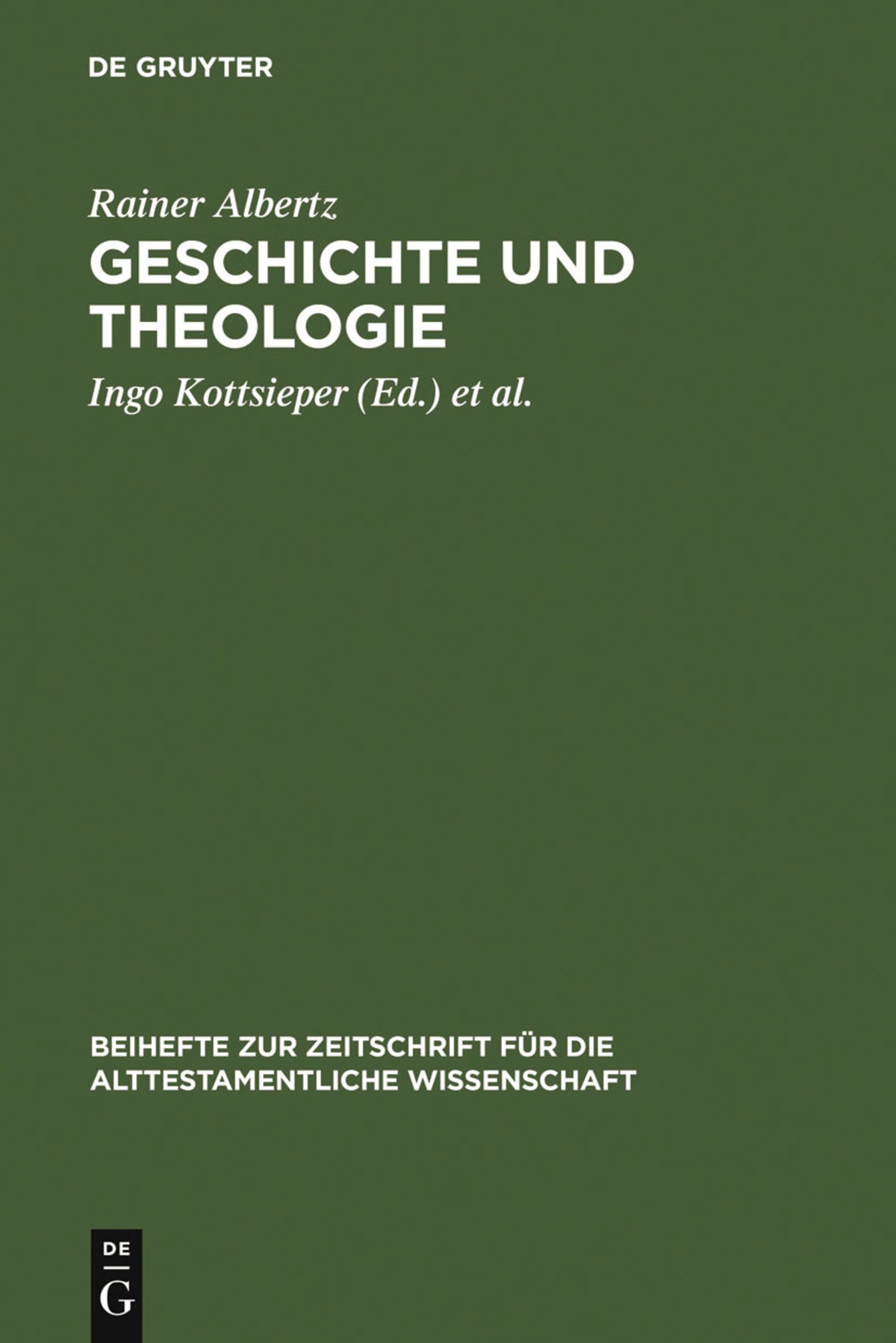 Cover image for Geschichte und Theologie ISBN 9783110176339