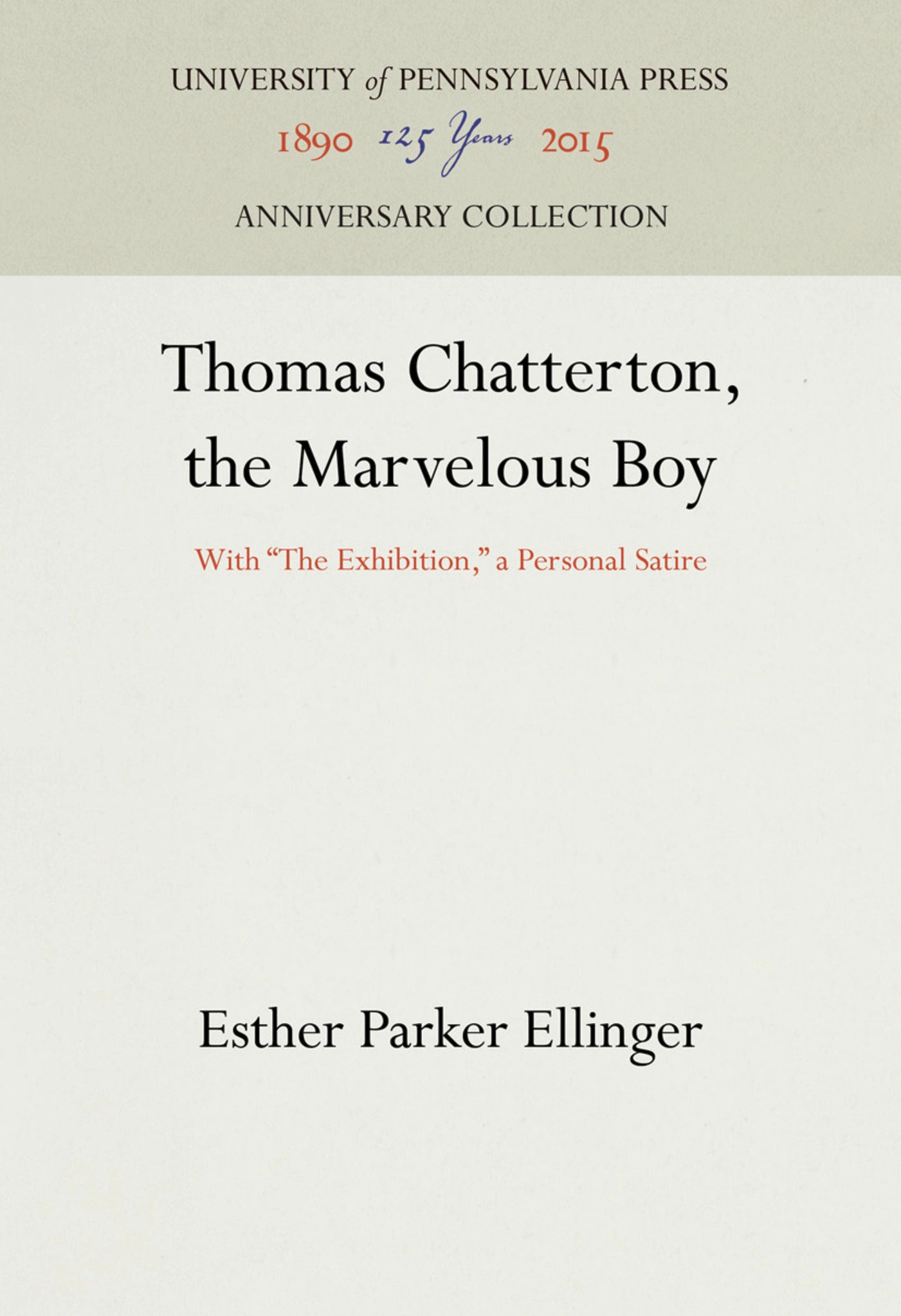 Thomas Chatterton, the Marvelous Boy