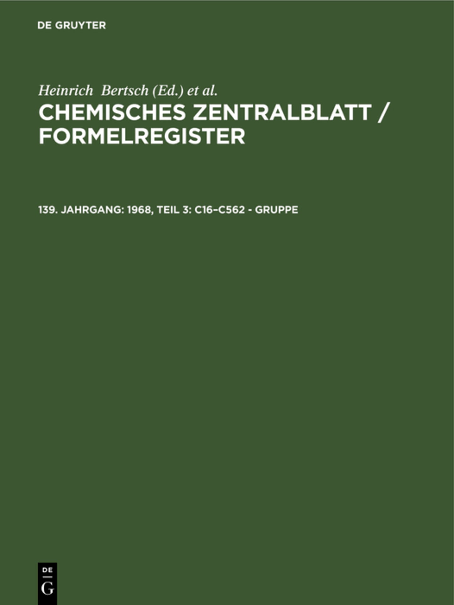 1968, Teil 3: C16–C562 - Gruppe