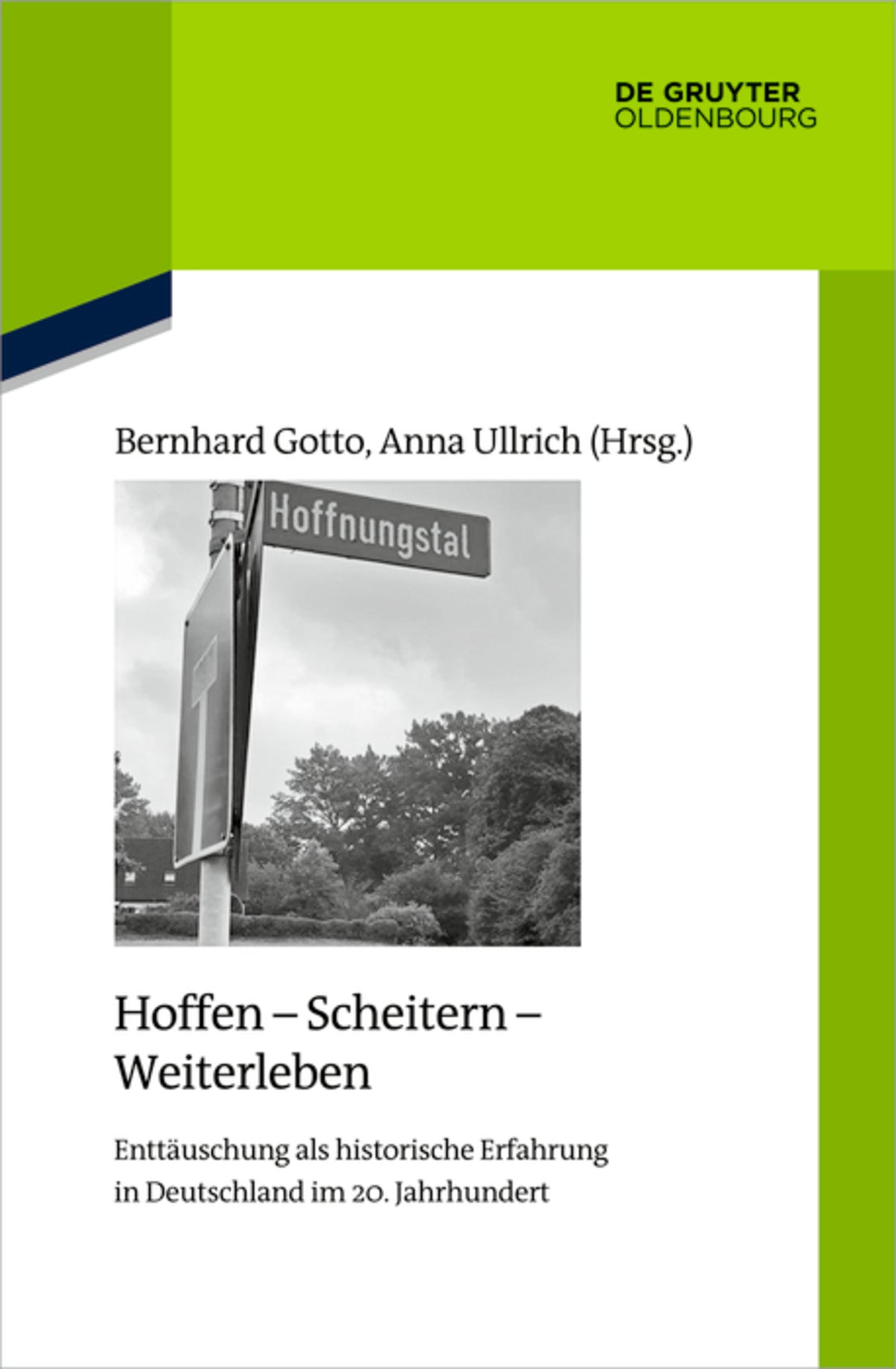 Cover image for Hoffen - Scheitern - Weiterleben ISBN 9783110995800