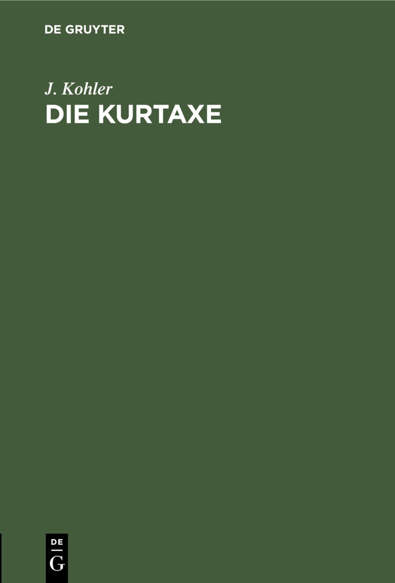 Die Kurtaxe
