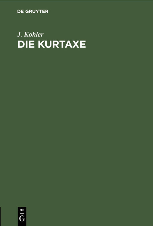 Die Kurtaxe