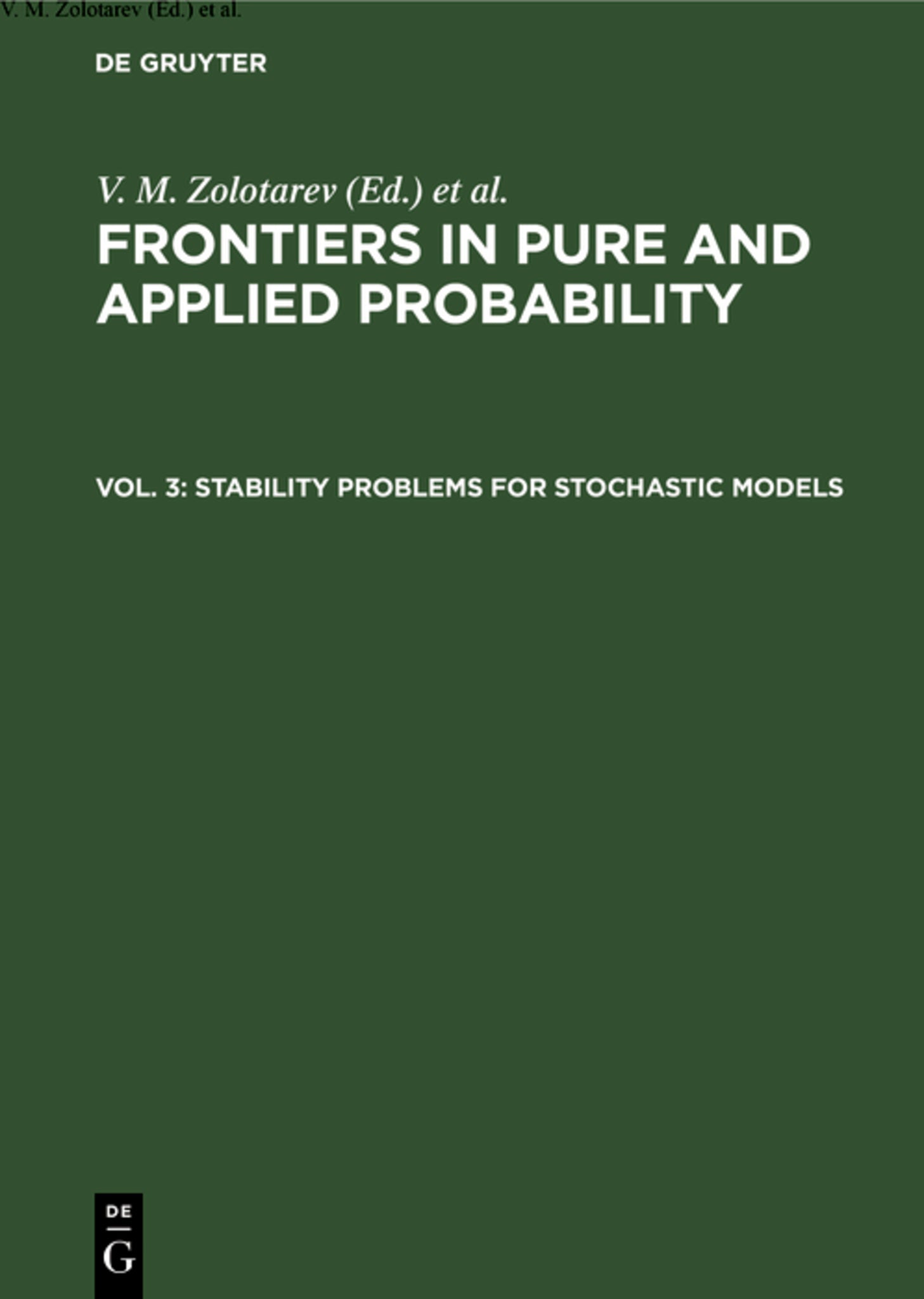 Stability Problems for Stochastic Models