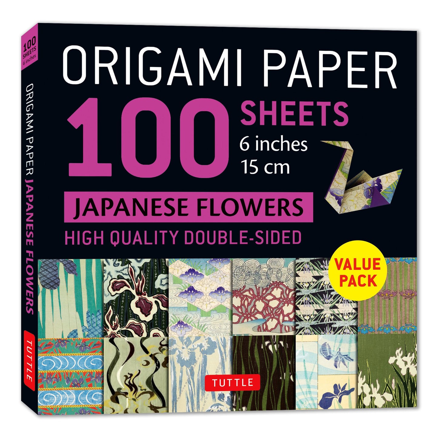 Cover image for Origami Paper 100 sheets Japanese Flowers 6" (15 cm) ISBN 9780804856997