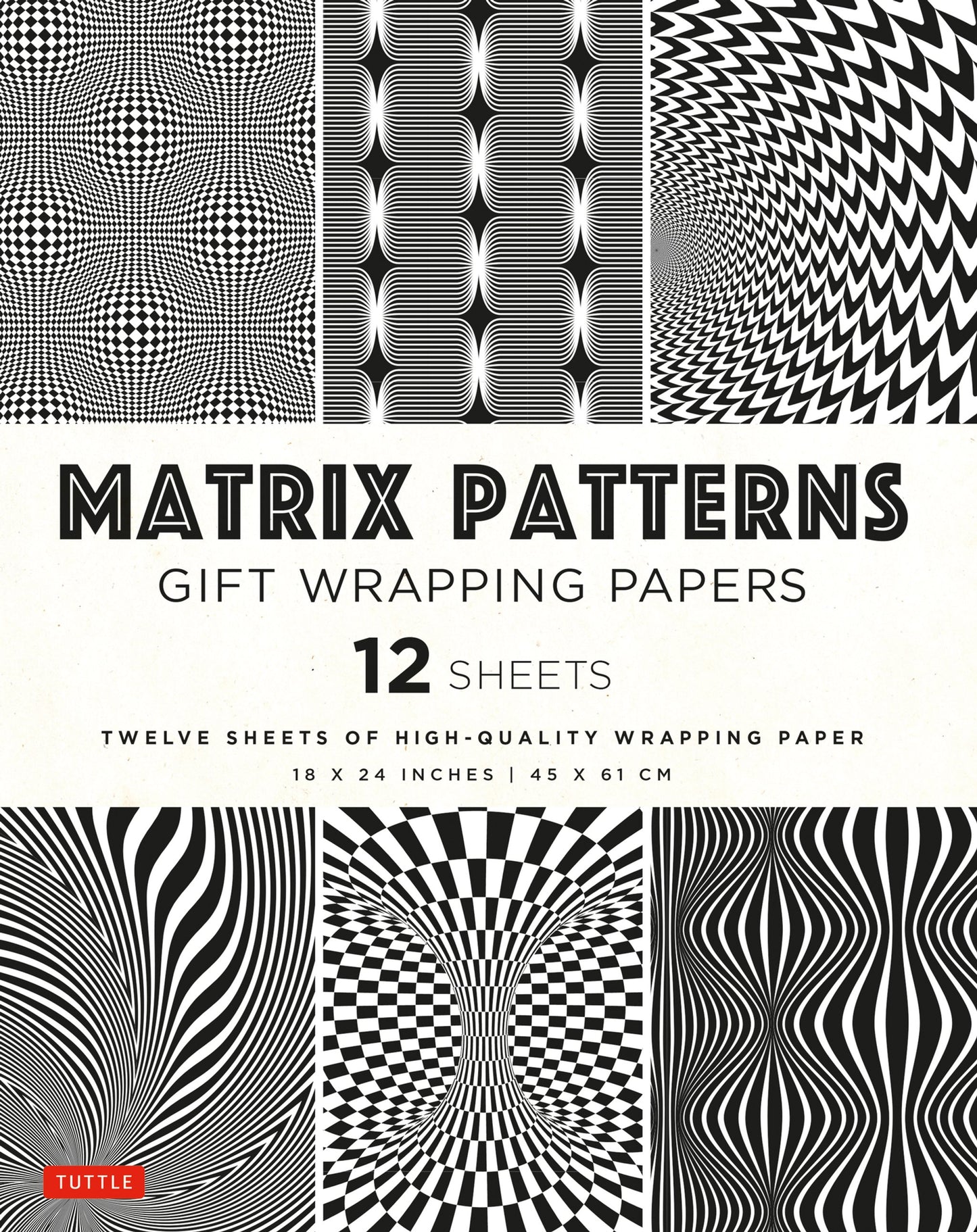 Cover image for Matrix Patterns Gift Wrapping Papers - 12 sheets ISBN 9780804857314