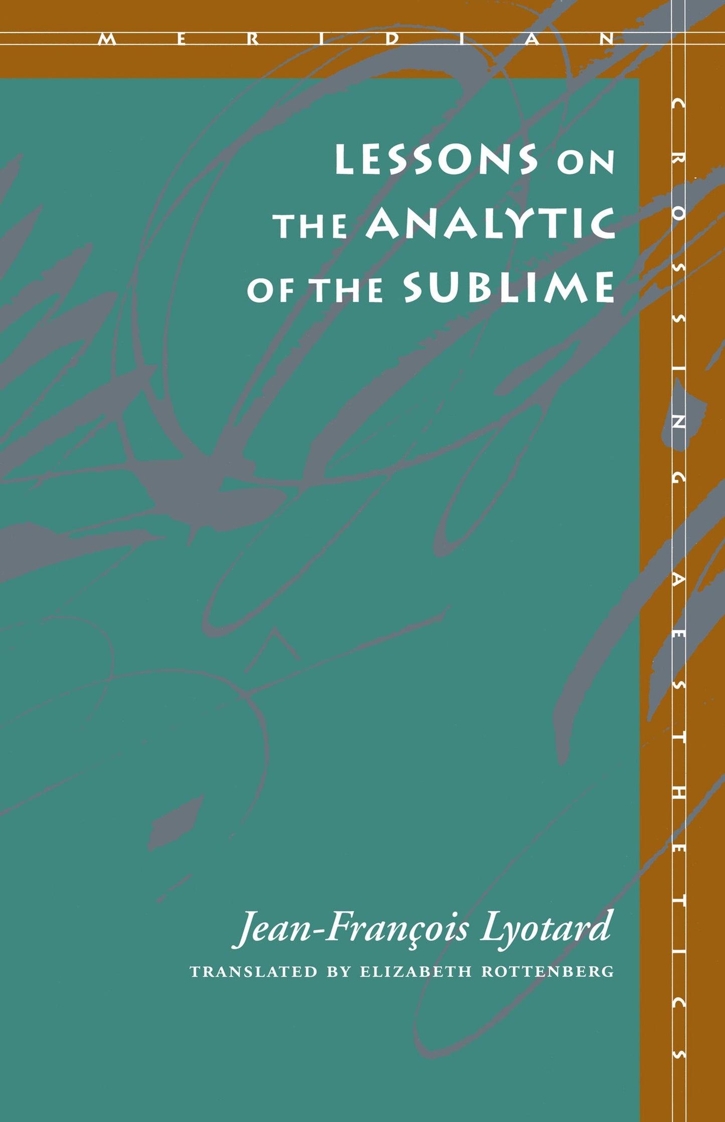 Cover image for Lessons on the Analytic of the Sublime ISBN 9780804722414