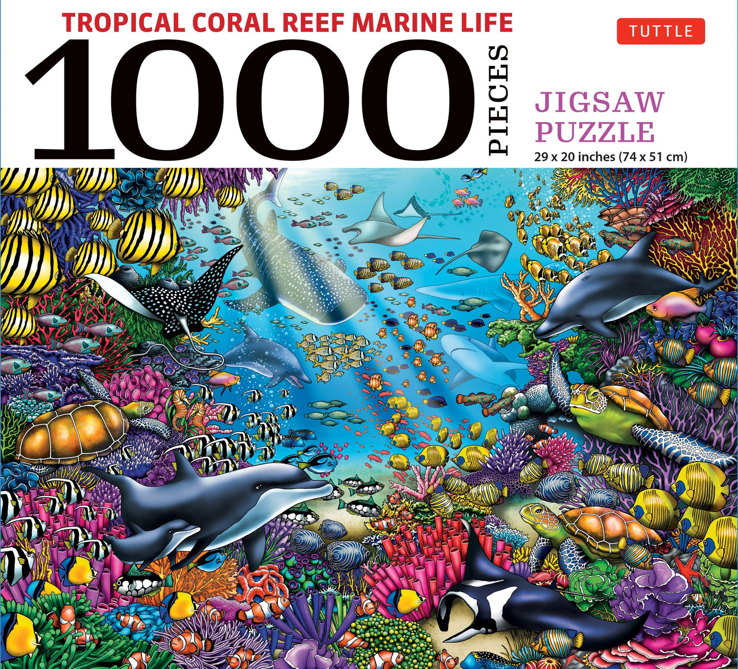 Cover image for Tropical Coral Reef Marine Life - 1000 Piece Jigsaw Puzzle ISBN 9780804854719