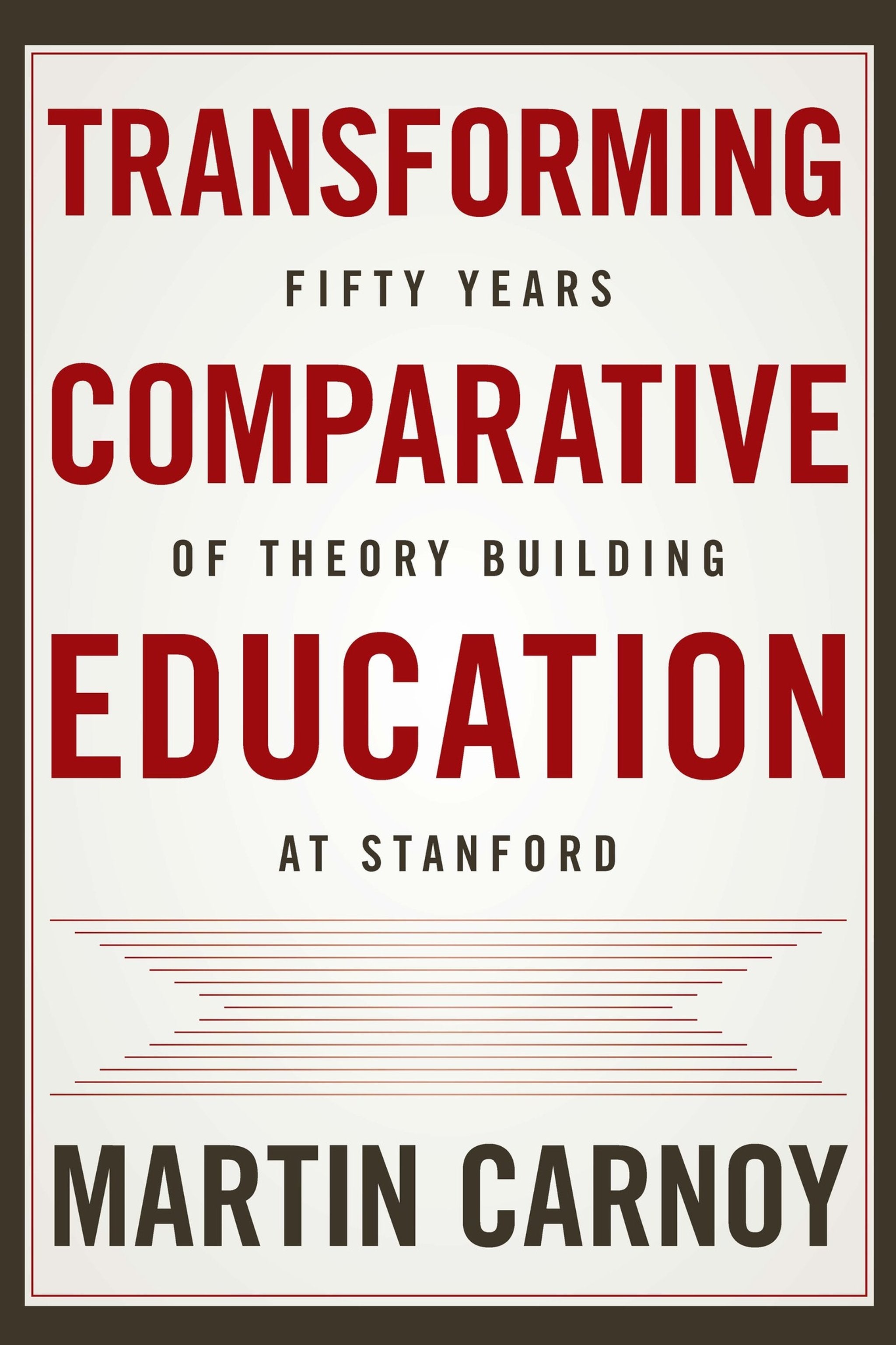 Cover image for Transforming Comparative Education ISBN 9781503608429