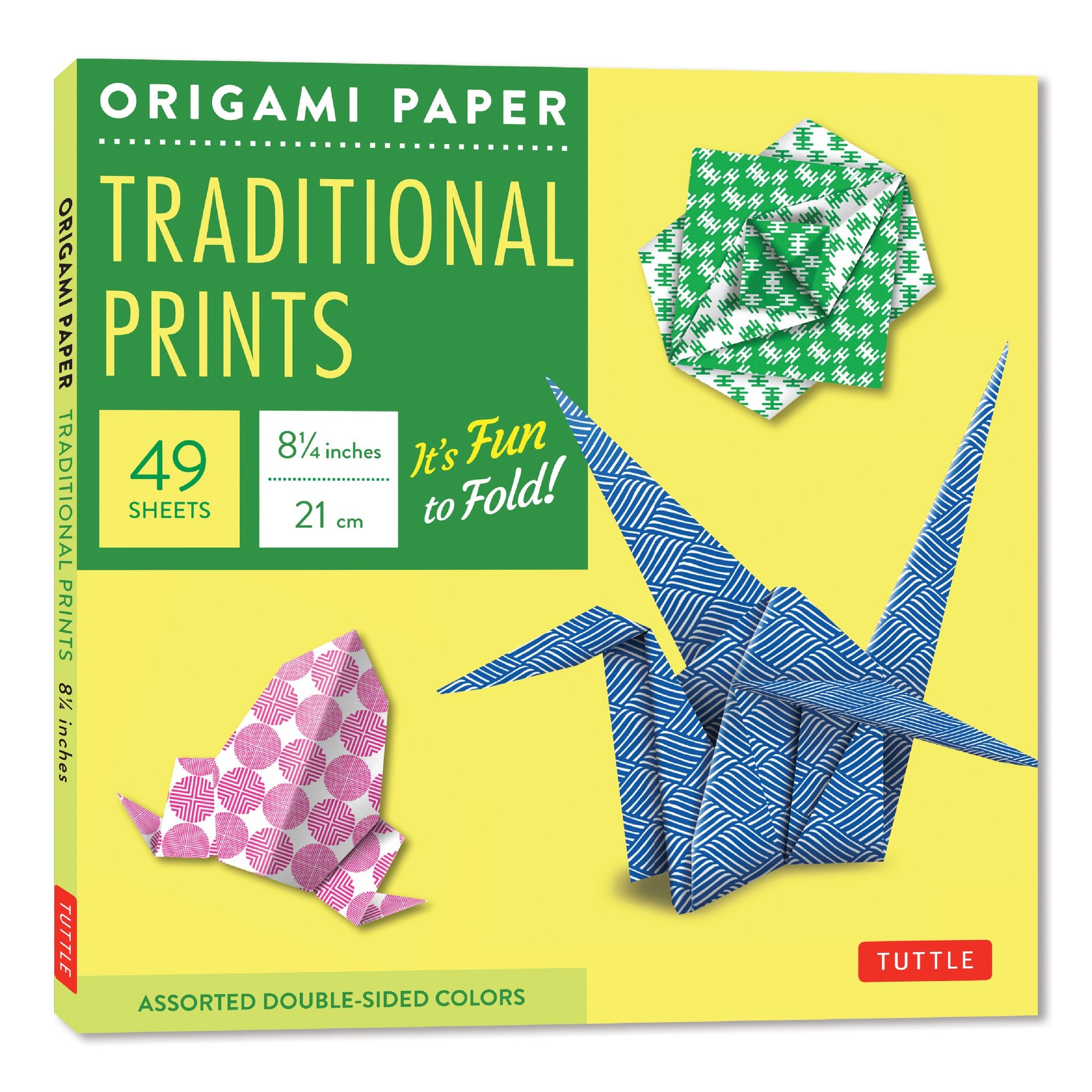 Cover image for Origami Paper - Traditional Prints - 8 1/4" - 49 Sheets ISBN 9780804860000