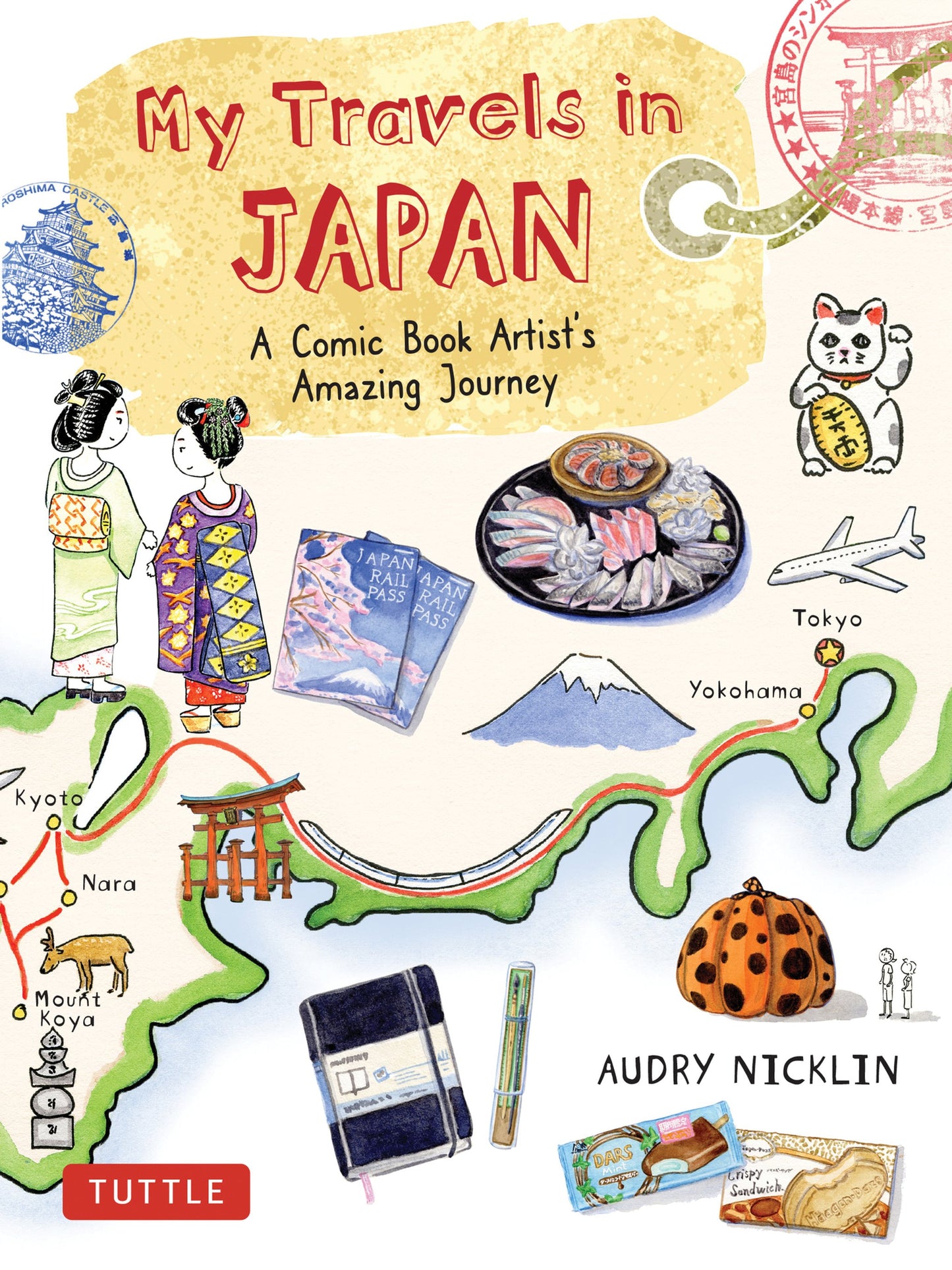 Cover image for My Travels in Japan ISBN 9784805316436