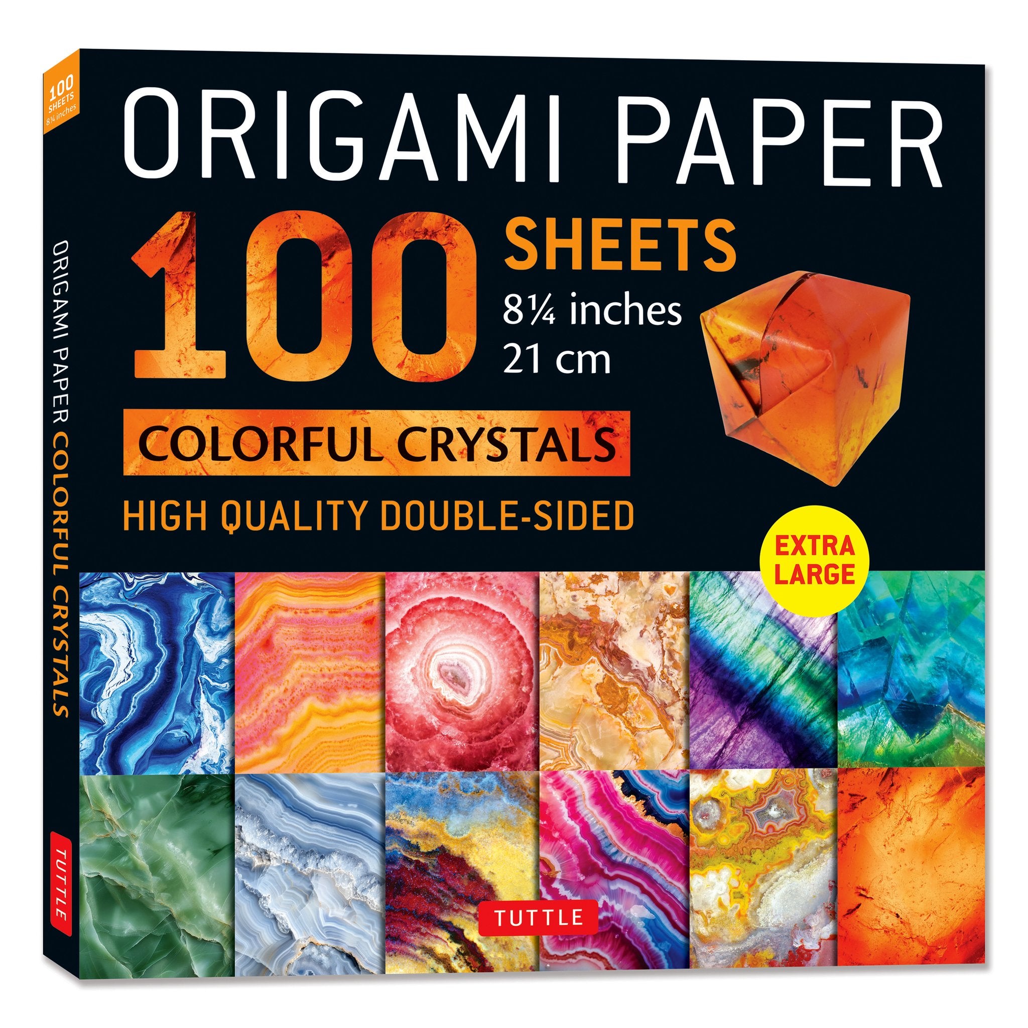 Cover image for Origami Paper 100 sheets Colorful Crystals 8 1/4" ISBN 9780804858939