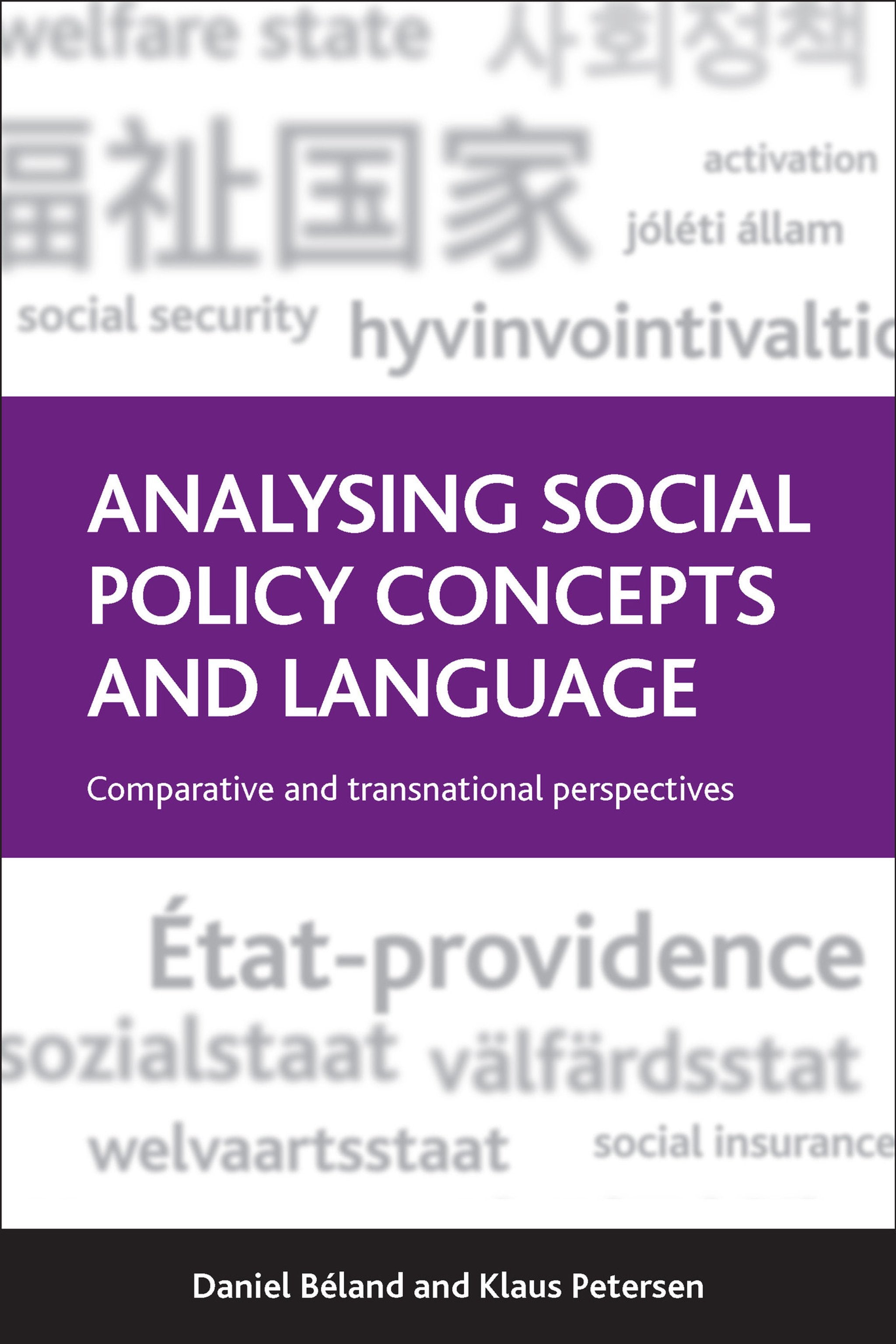 Cover image for Analysing Social Policy Concepts and Language ISBN 9781447306436