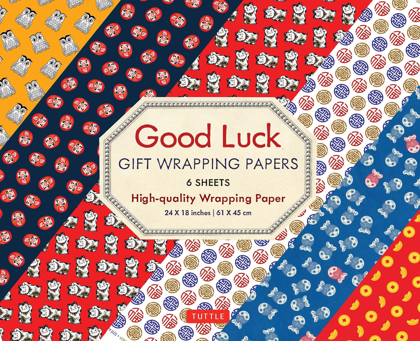 Cover image for Good Luck Gift Wrapping Papers - 6 sheets ISBN 9780804851152