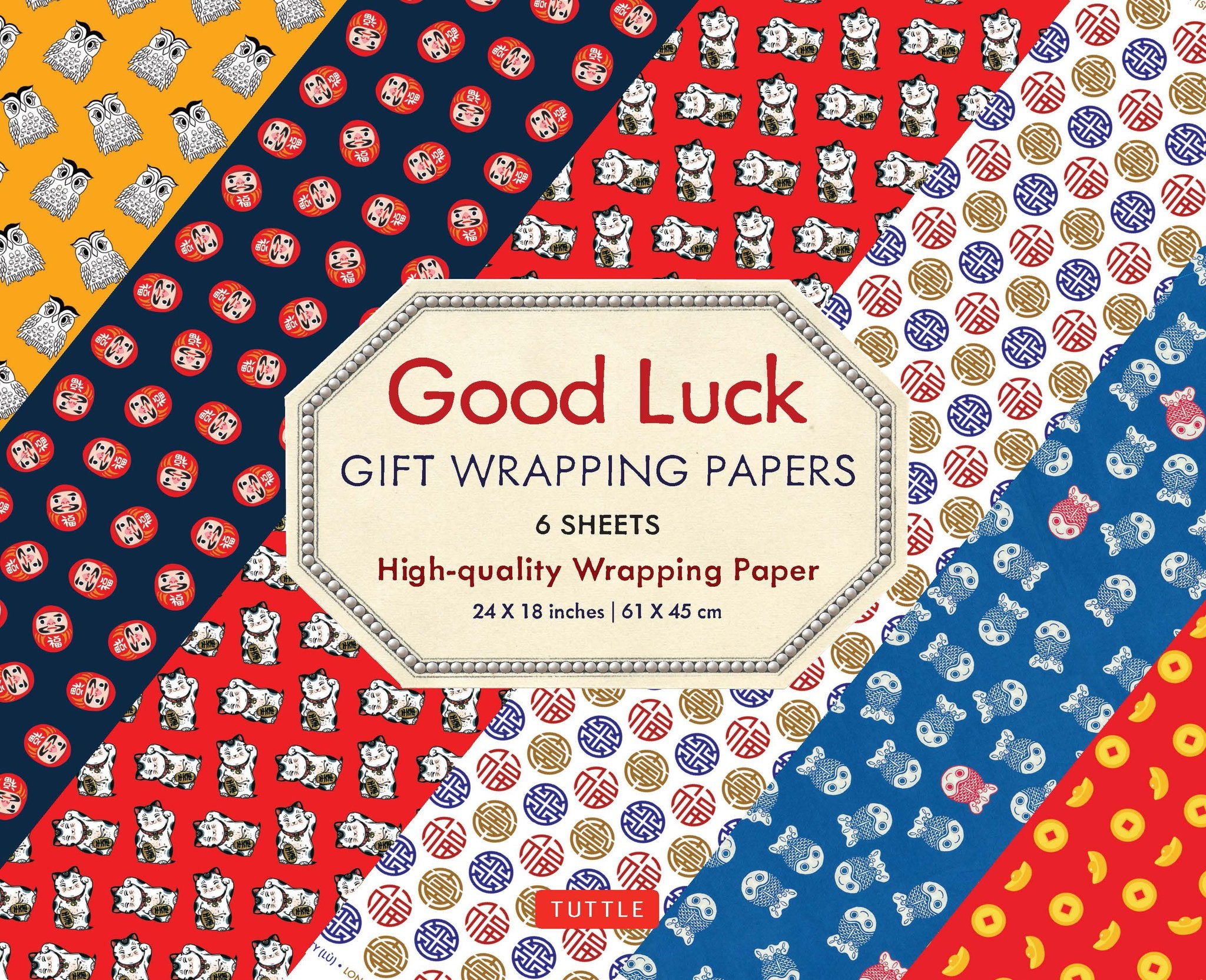 Cover image for Good Luck Gift Wrapping Papers - 6 sheets ISBN 9780804851152