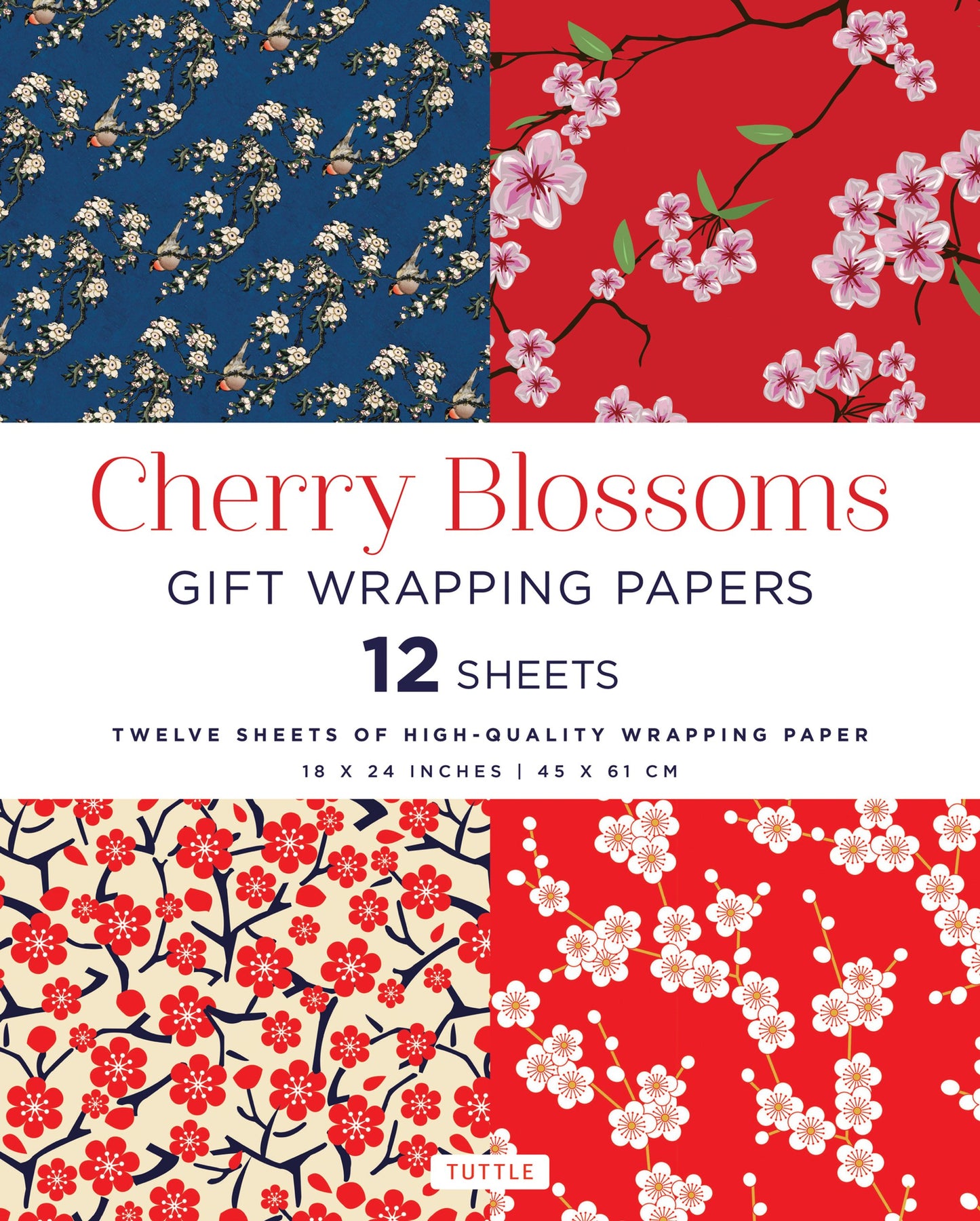 Cover image for Cherry Blossoms Gift Wrapping Papers - 12 Sheets ISBN 9780804849579