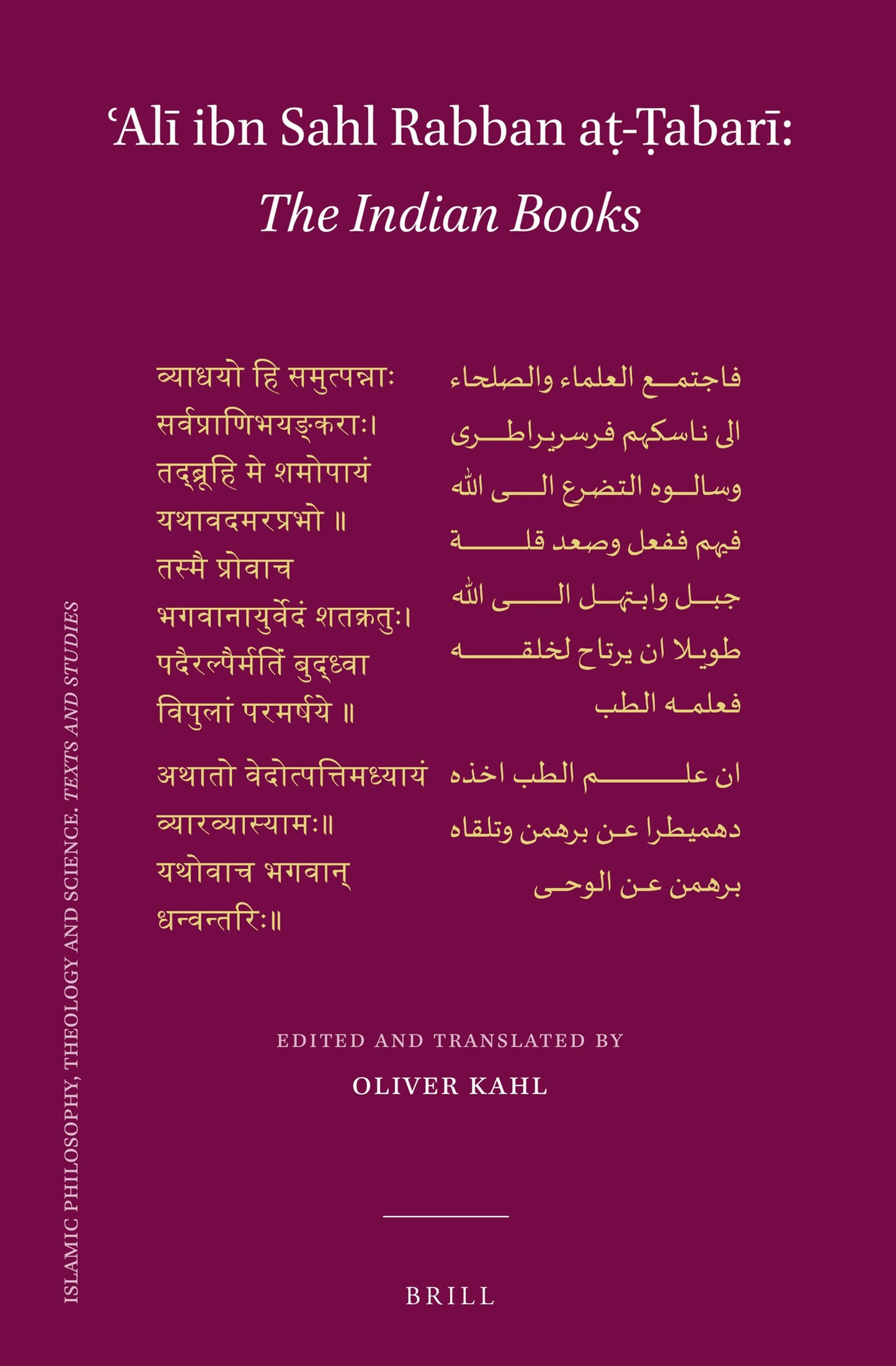 Cover image for ʿAlī ibn Sahl Rabban aṭ-Ṭabarī: The Indian Books ISBN 9789004523296