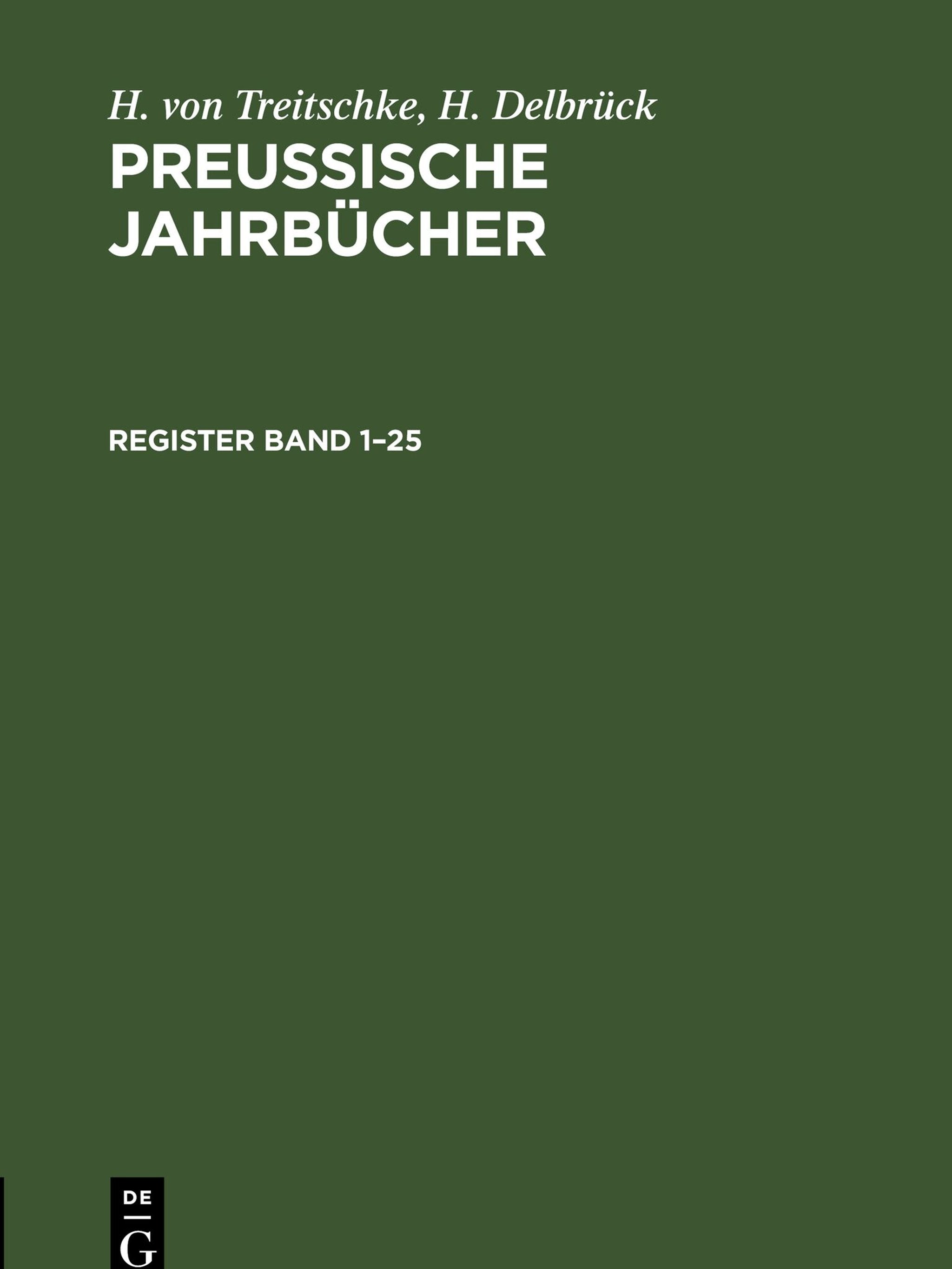 Cover image for Register Band 1–25 ISBN 9783112406915