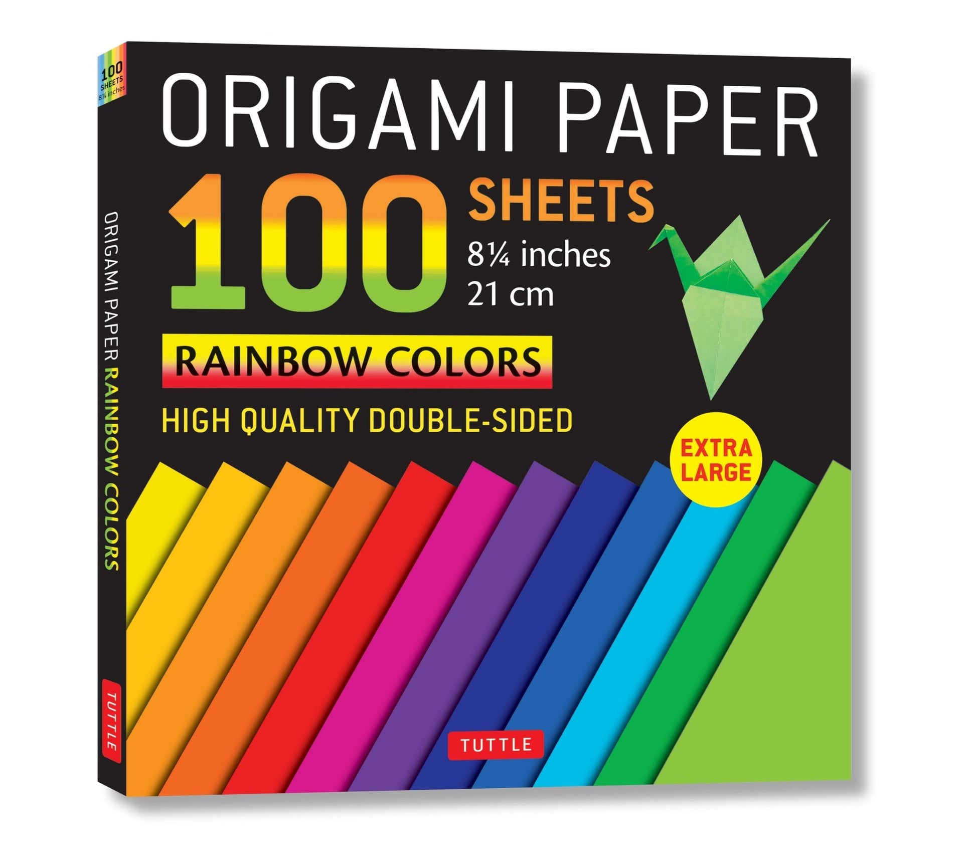 Origami Paper 100 sheets Rainbow Colors 8 1/4" (21 cm)