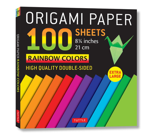 Origami Paper 100 sheets Rainbow Colors 8 1/4" (21 cm)
